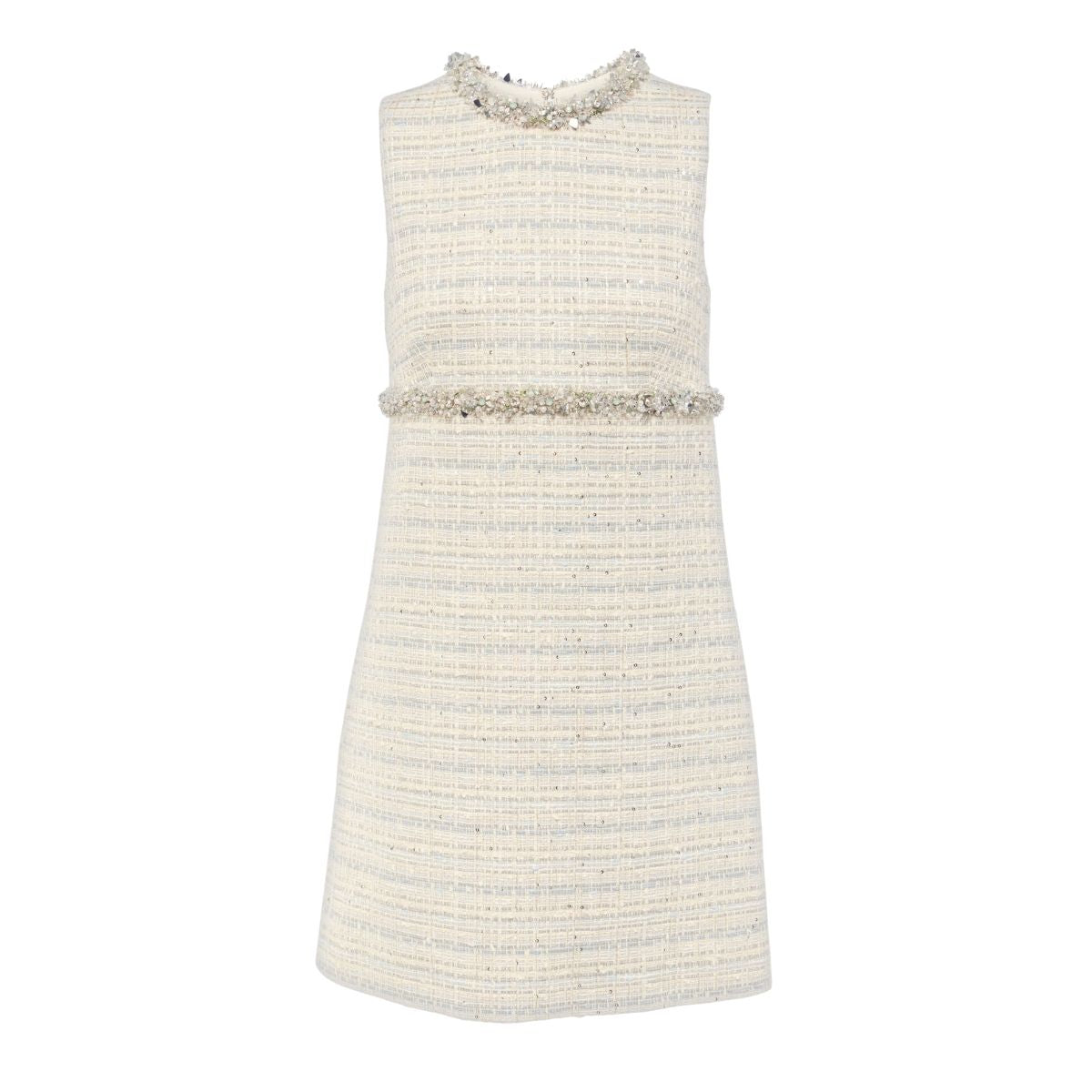 Valentino crystal trim sequinned tweed mini dress