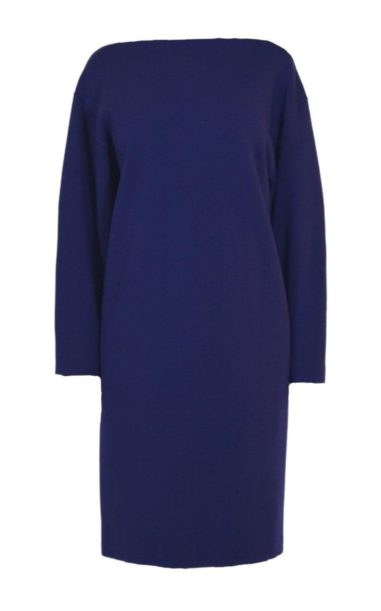 Alaïa Purple Wool Midi Dolman Long Sleeve Dress - Runway Catalog