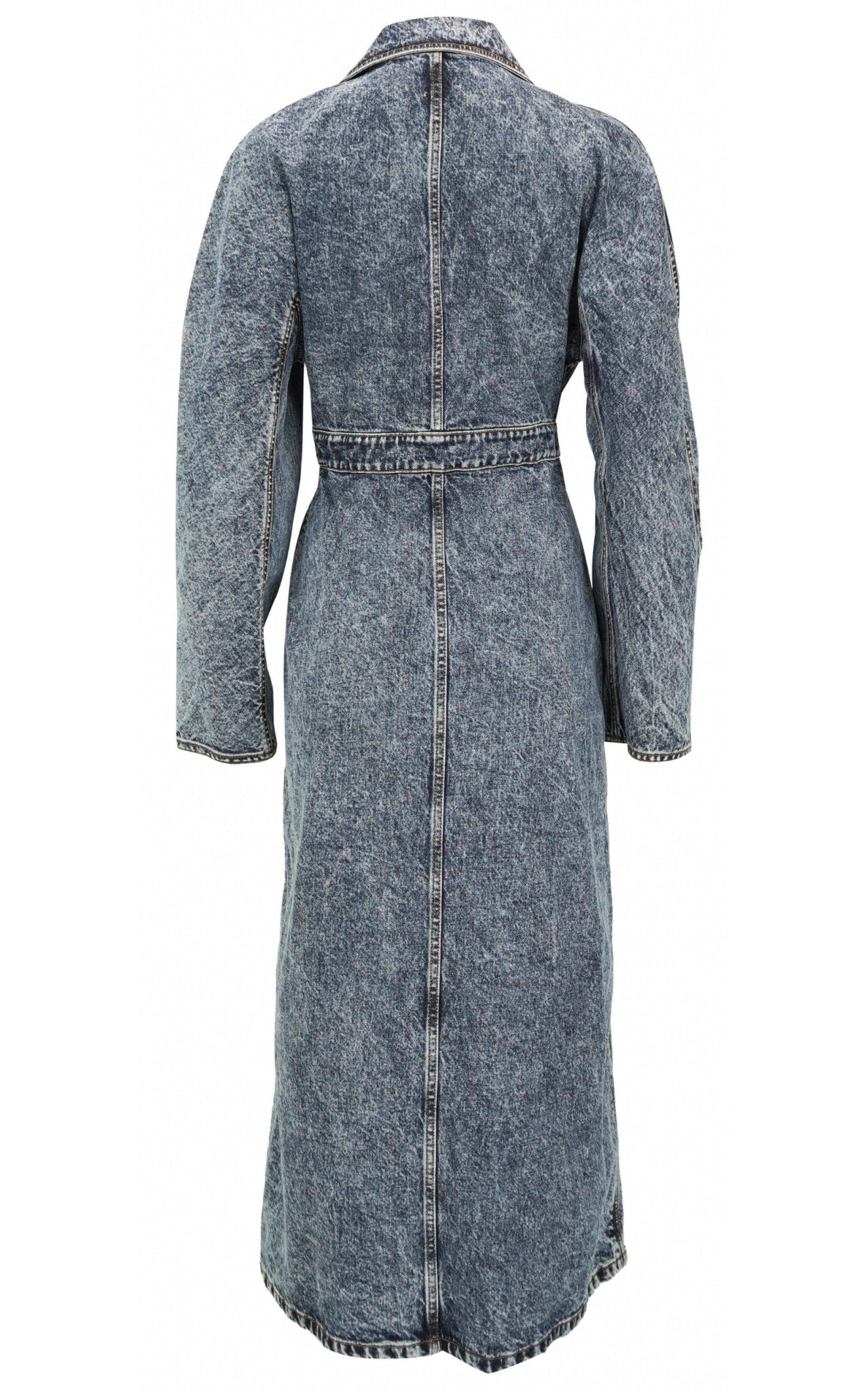 Alaïa Spiral Denim Trench Coat - Runway Catalog