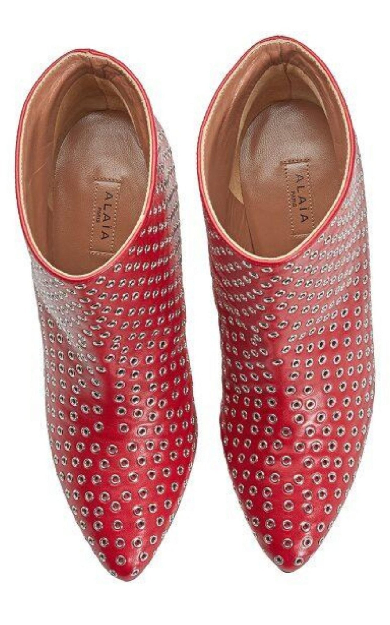Alaïa Studded Leather Ankle Boots - Runway Catalog