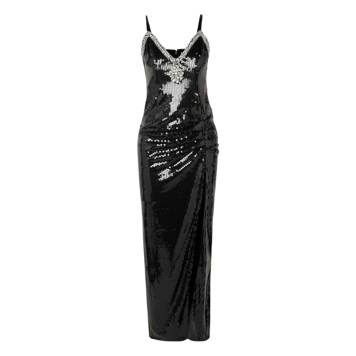Alessandra Rich Crystal - Embellished Sequin Maxi Dress - Runway Catalog