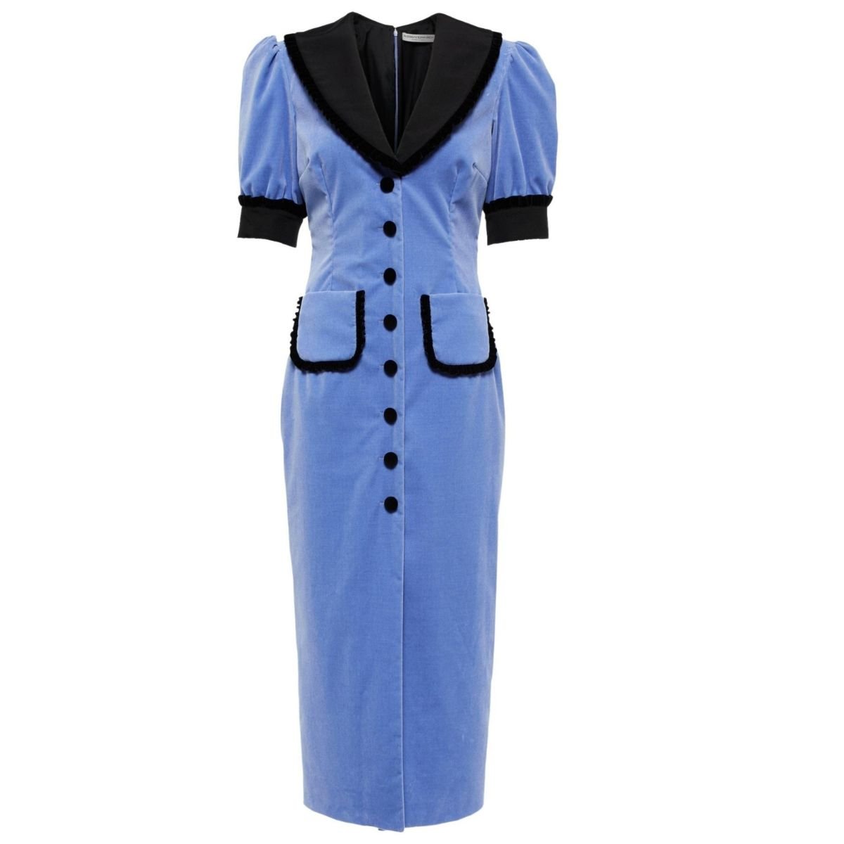 Alessandra Rich Fitted Velvet Dress - Runway Catalog