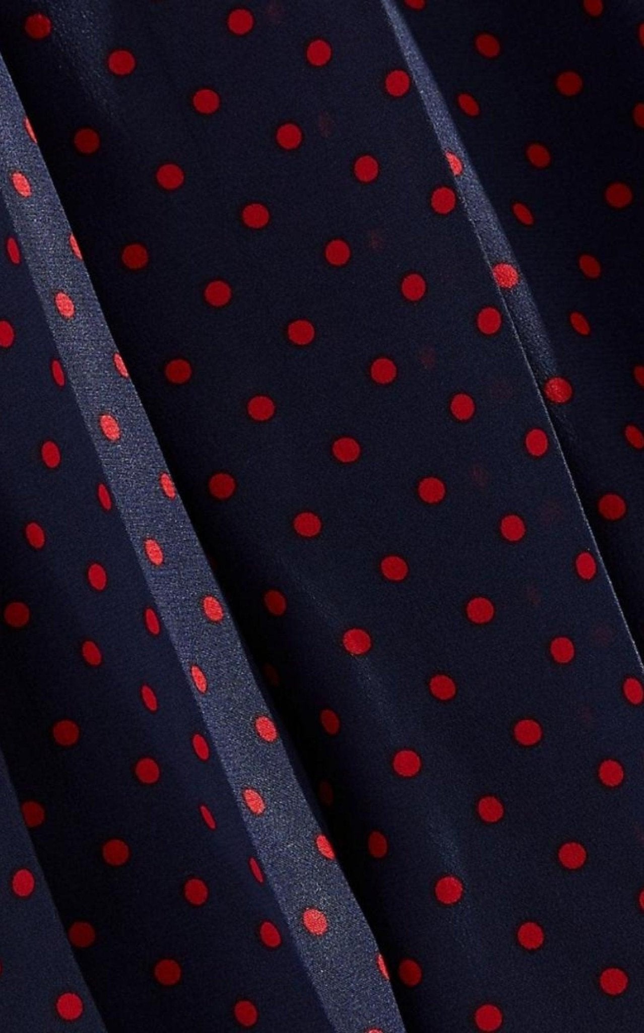 Alessandra Rich Long - Sleeve Highneck Polka - Dot Dress - Runway Catalog