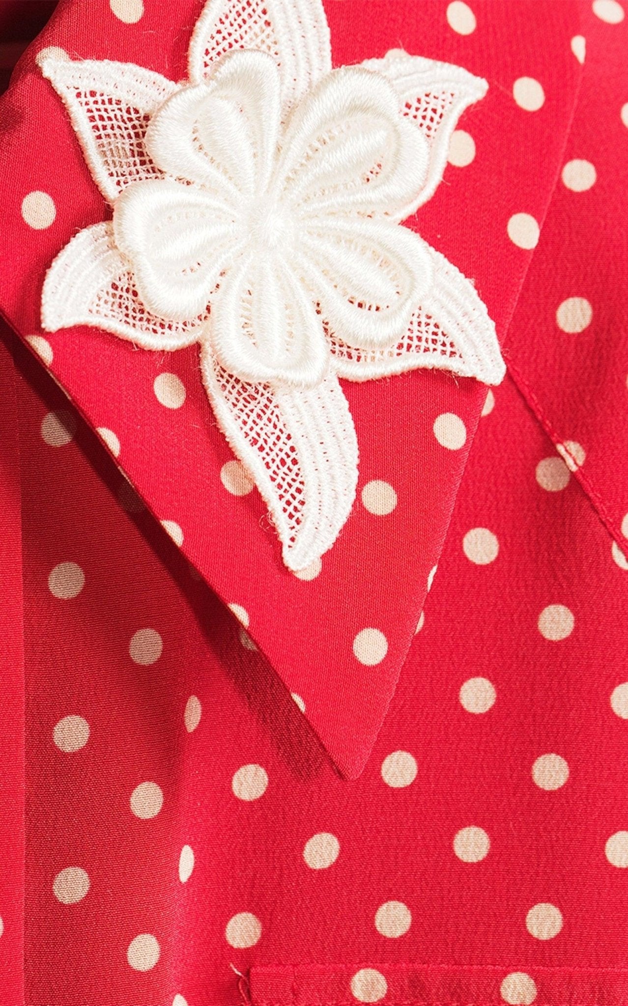 Alessandra Rich Polka Dot Print Silk Shirt Dress - Runway Catalog