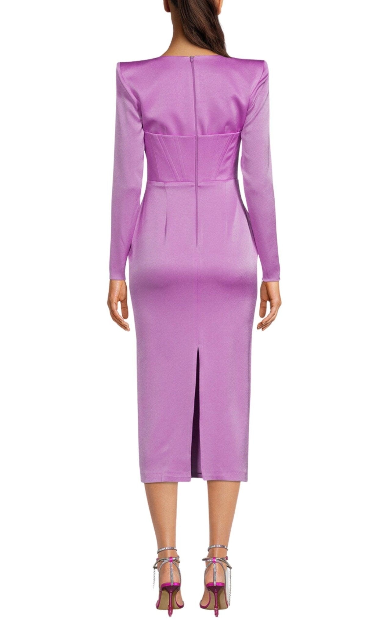 Alex Perry Blythe Satin Crepe Corset Dress - Runway Catalog