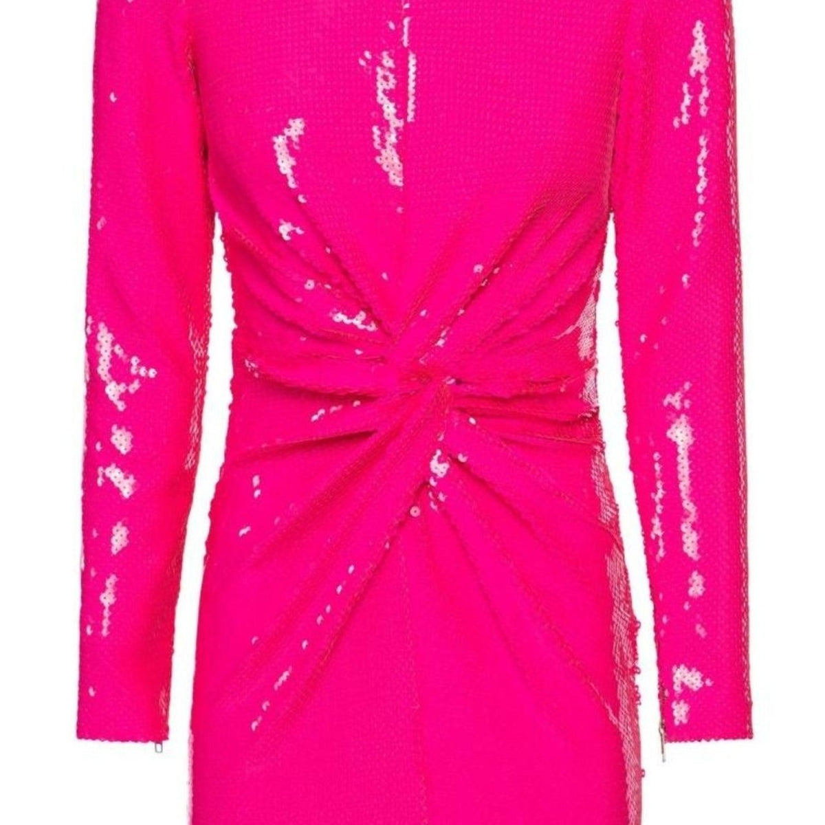 alex perry pink mini dress Alex Perry Ruched Power Mesh Mini Dress in Ice Pink