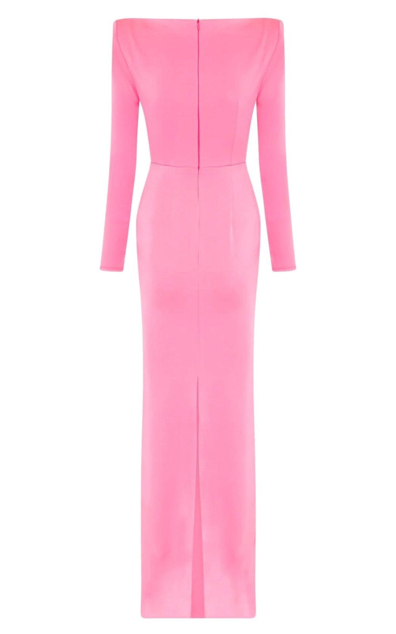 Alex Perry Lane Satin Crepe Off Shoulder Gown - Runway Catalog