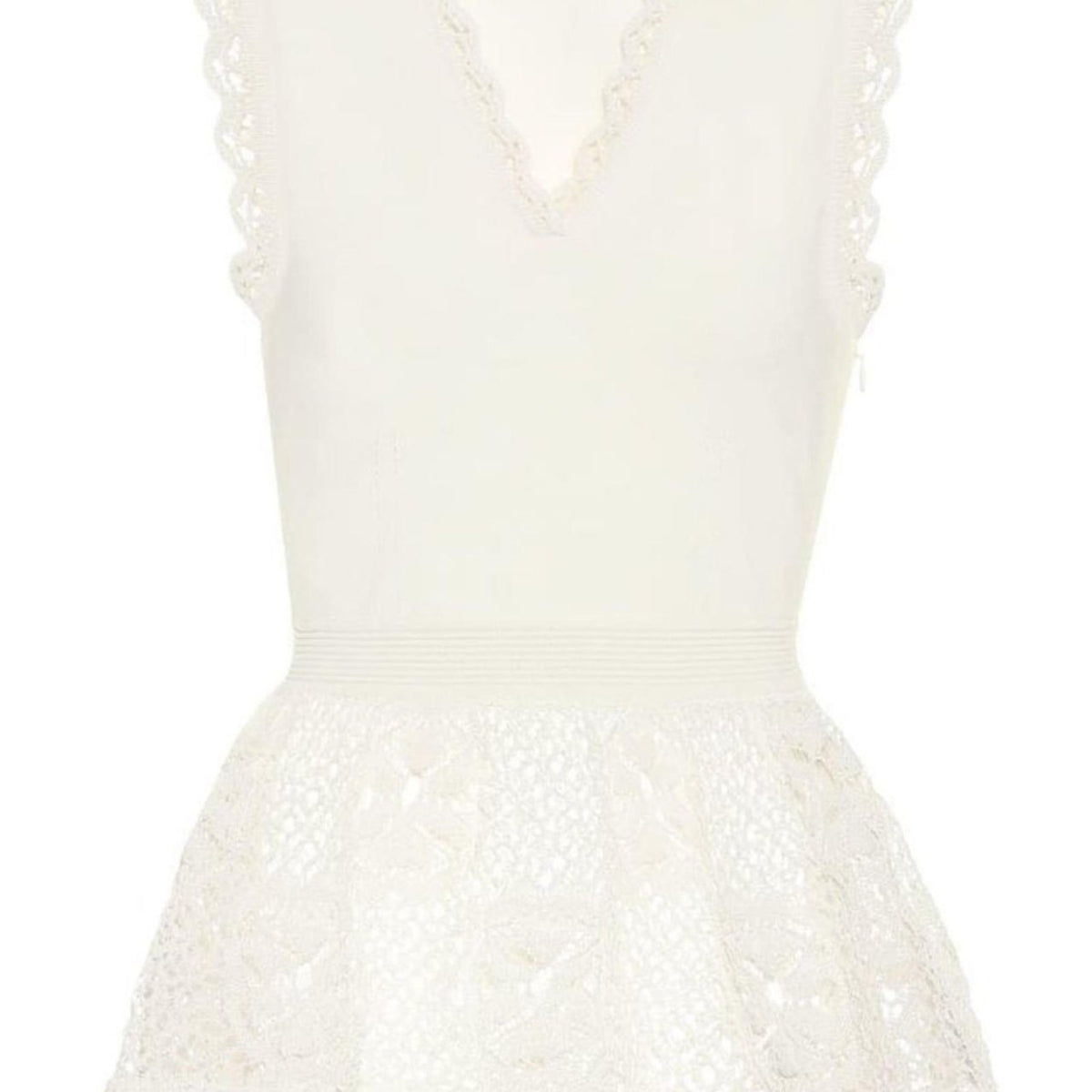 knee length dresses for ladies Alexander McQueen Lace-details Peplum Top