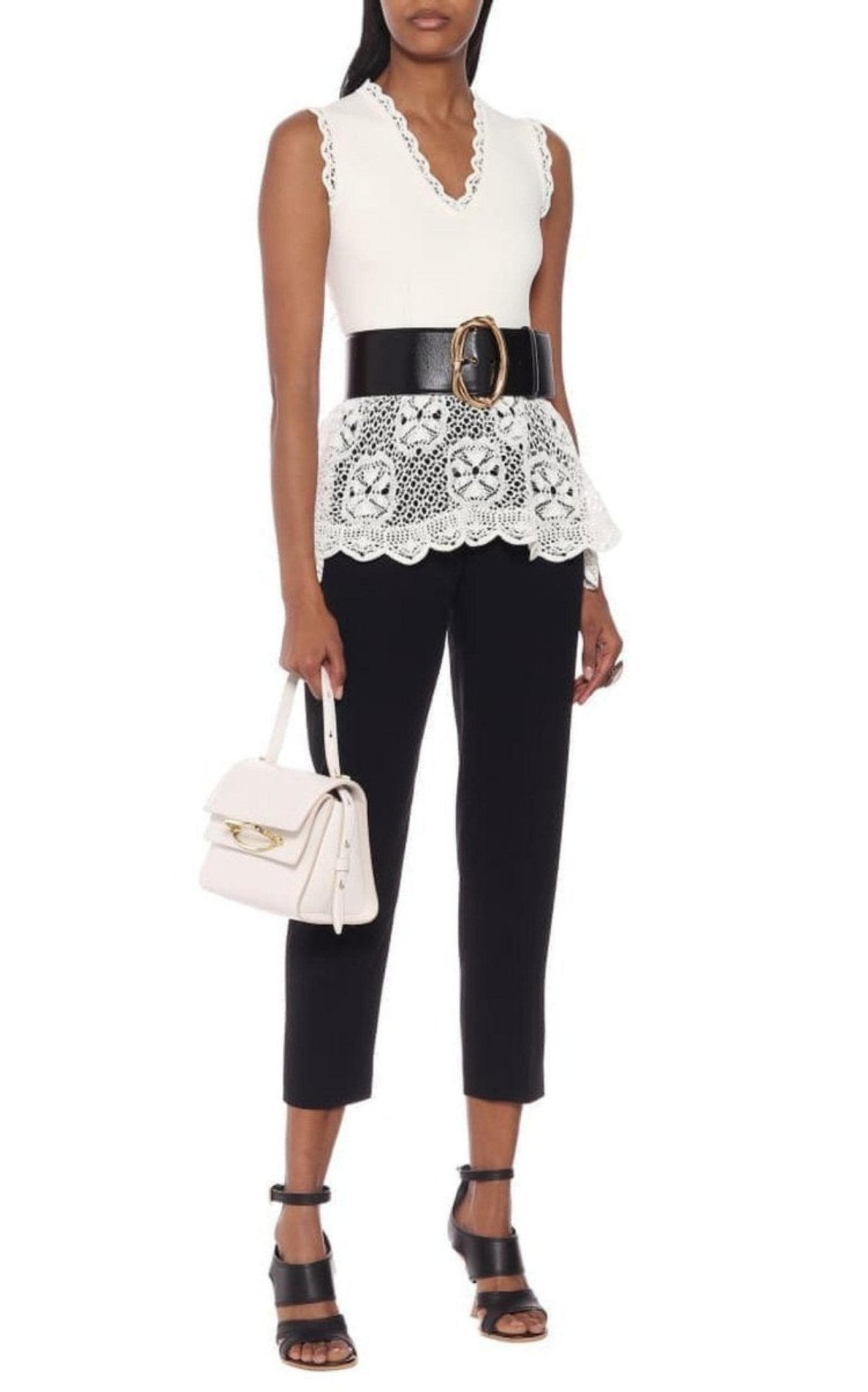 Alexander McQueen Lace - details Peplum Top - Runway Catalog