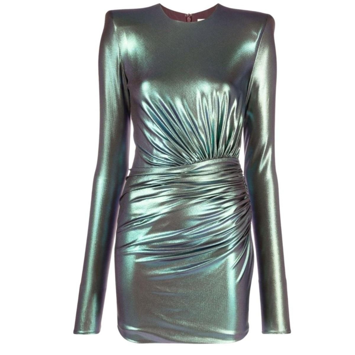 Alexandre Vauthier Iridescent Mini Ruched Dress - Runway Catalog