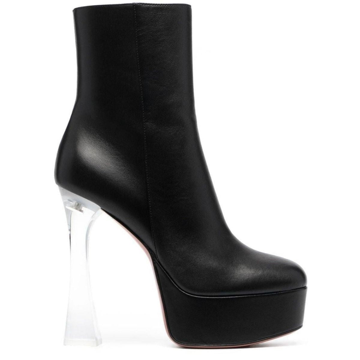 Amina Muaddi Dua Glass Ankle Boots - Runway Catalog