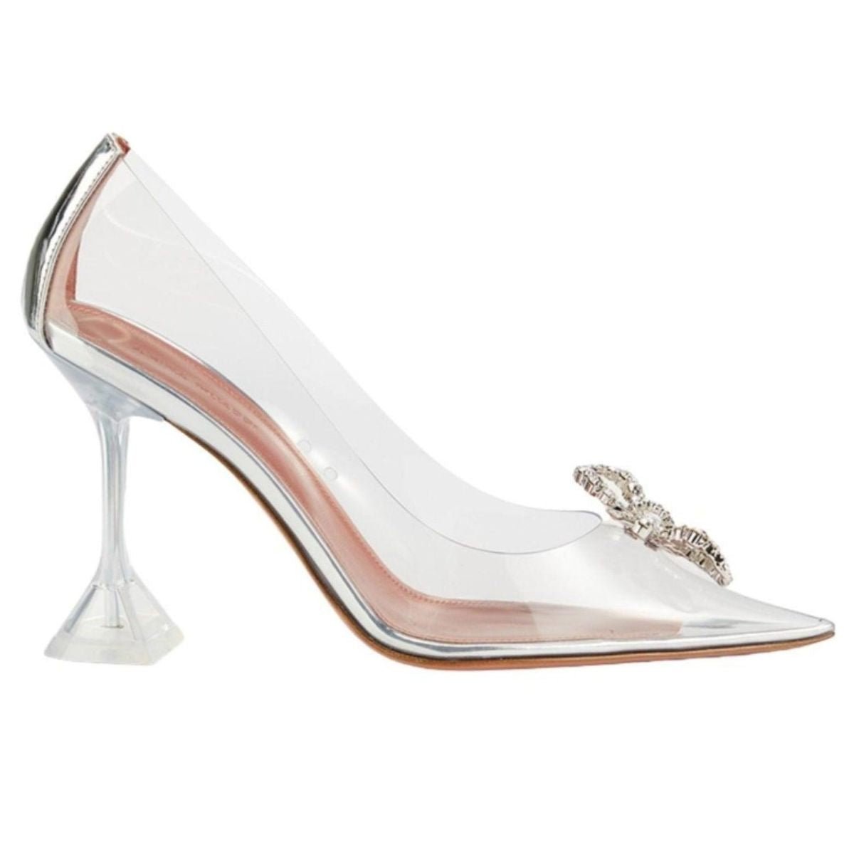 Amina Muaddi Rosie Embellished PVC Pumps - Runway Catalog