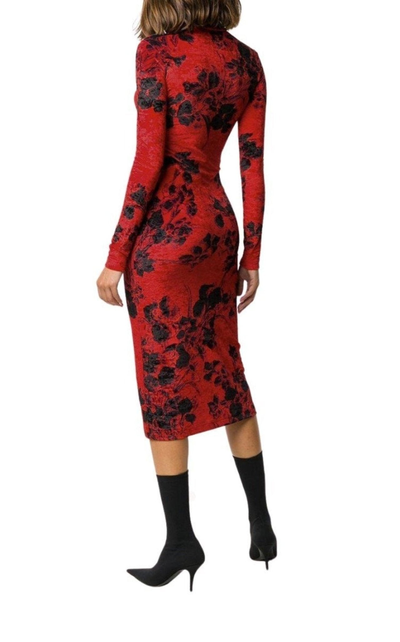 Balenciaga Floral - Print Turtleneck Dress - Runway Catalog