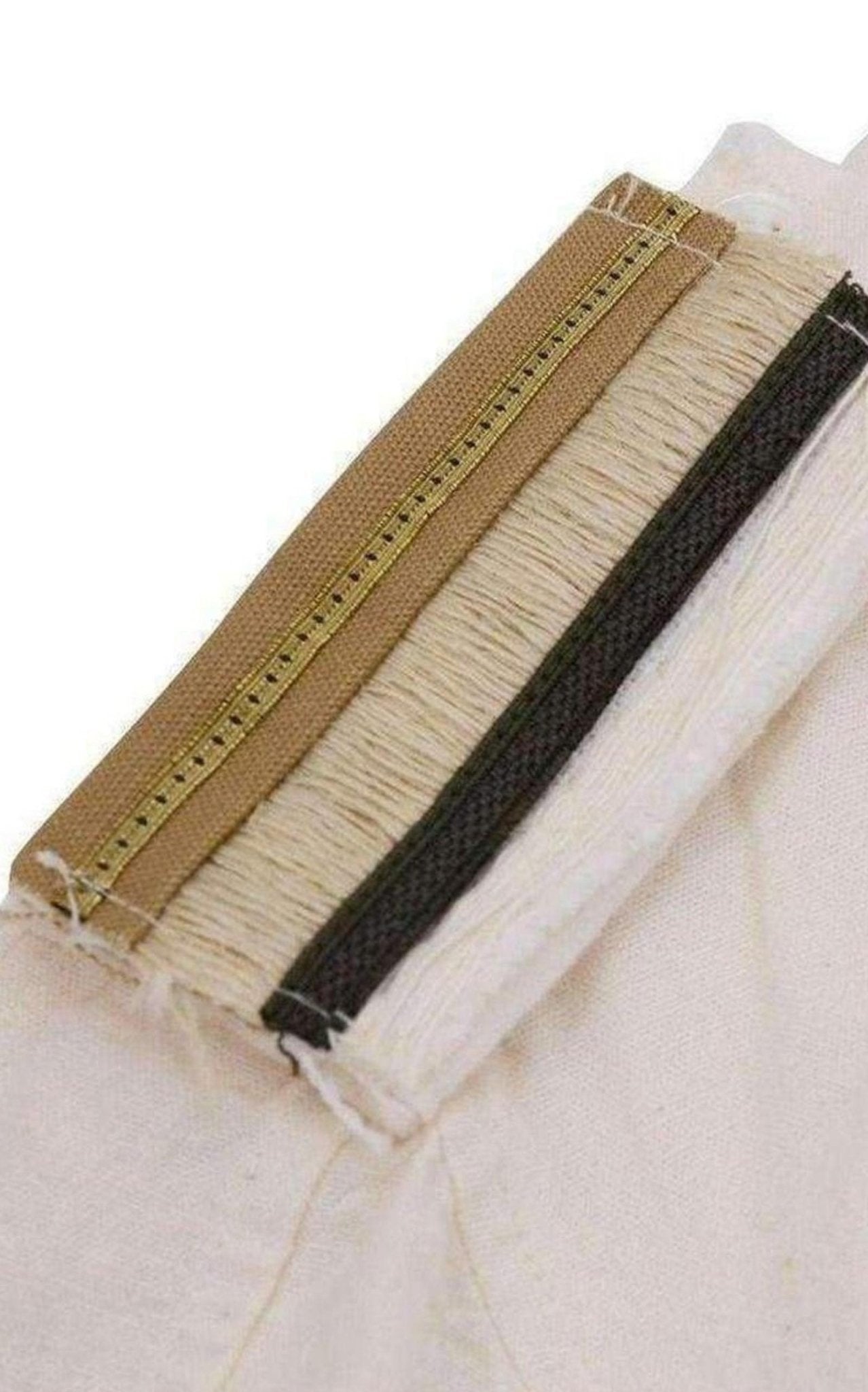 Balmain Balmain Ecru Linen Military Shirt with Embroidered Epaulettes - Runway Catalog