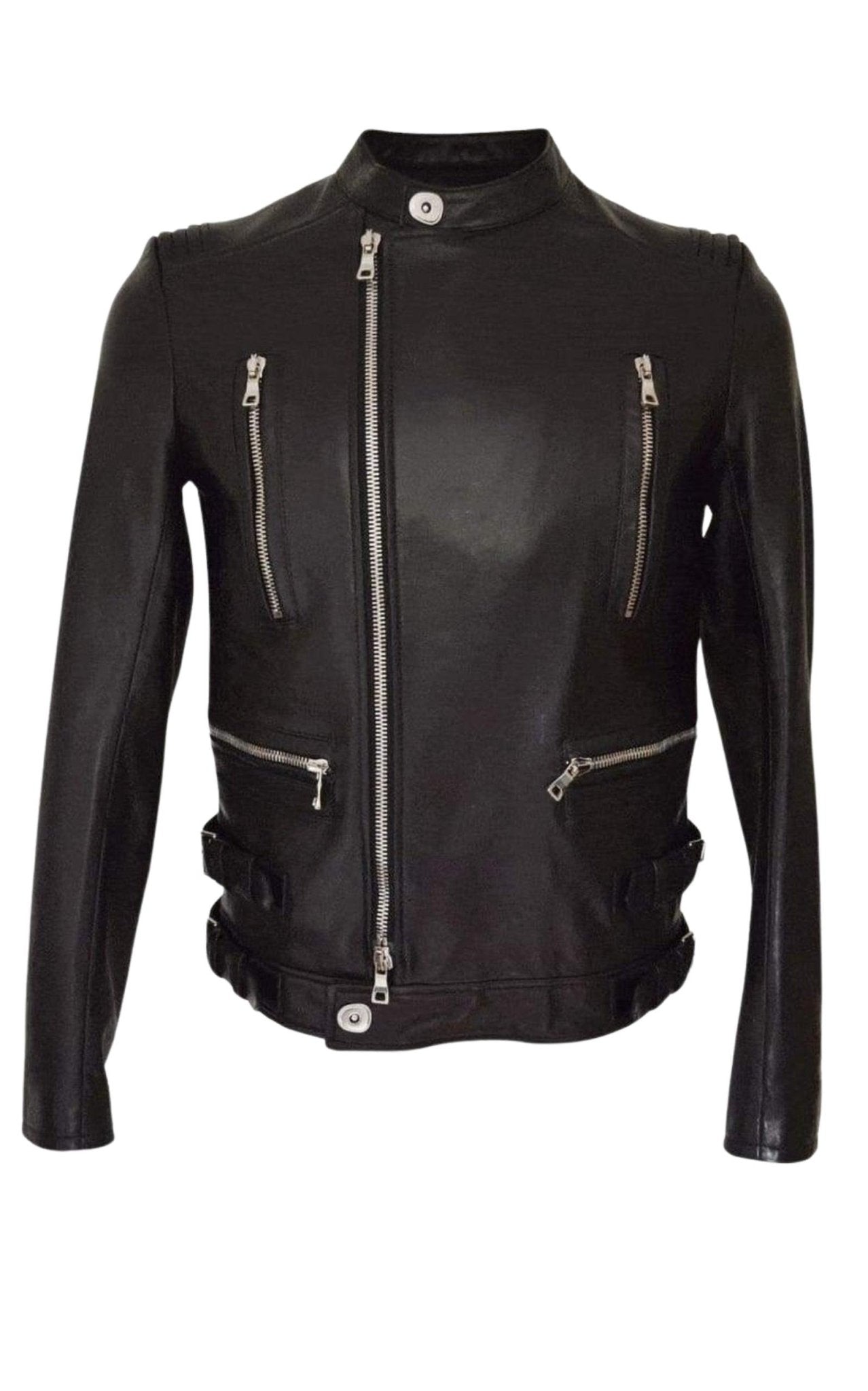 BALMAIN ブラックレザー ジャケット M BALMAIN ブラックレザージャケット Mサイズ - メルカリ