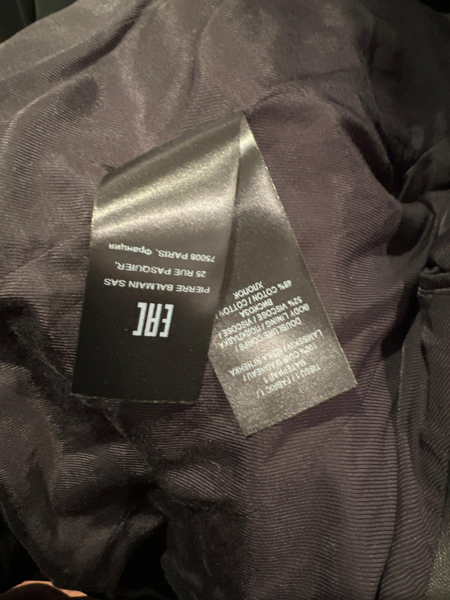 Balmain Black Leather Double - Breasted Blazer - Runway Catalog