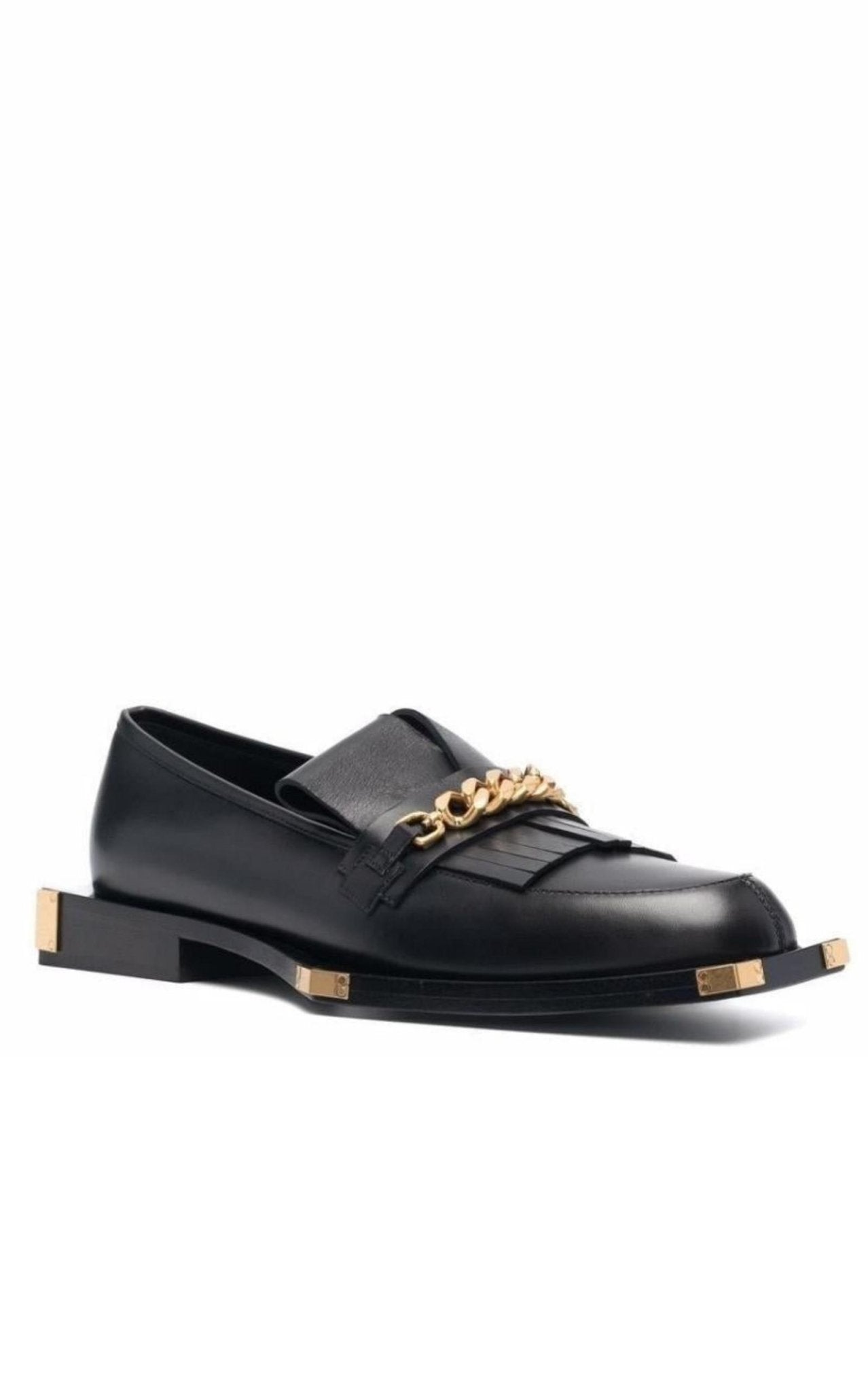 Balmain Black Tomi Leather Loafers - Runway Catalog