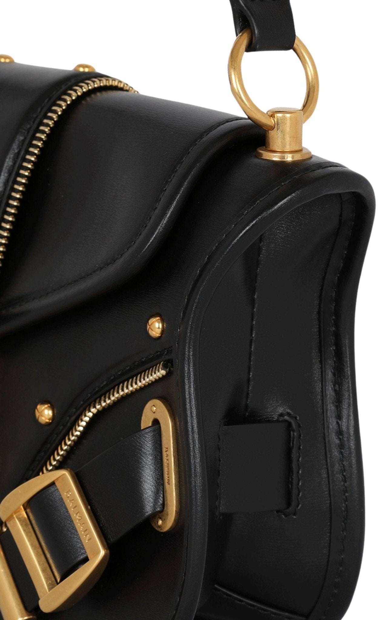 Sac à bandoulière en cuir Balmain Blaze - Catalogue défilé