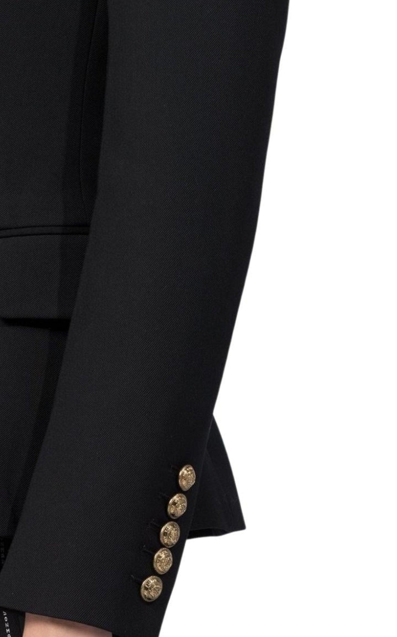 Balmain Double Breasted Black Blazer Jacket - Runway Catalog