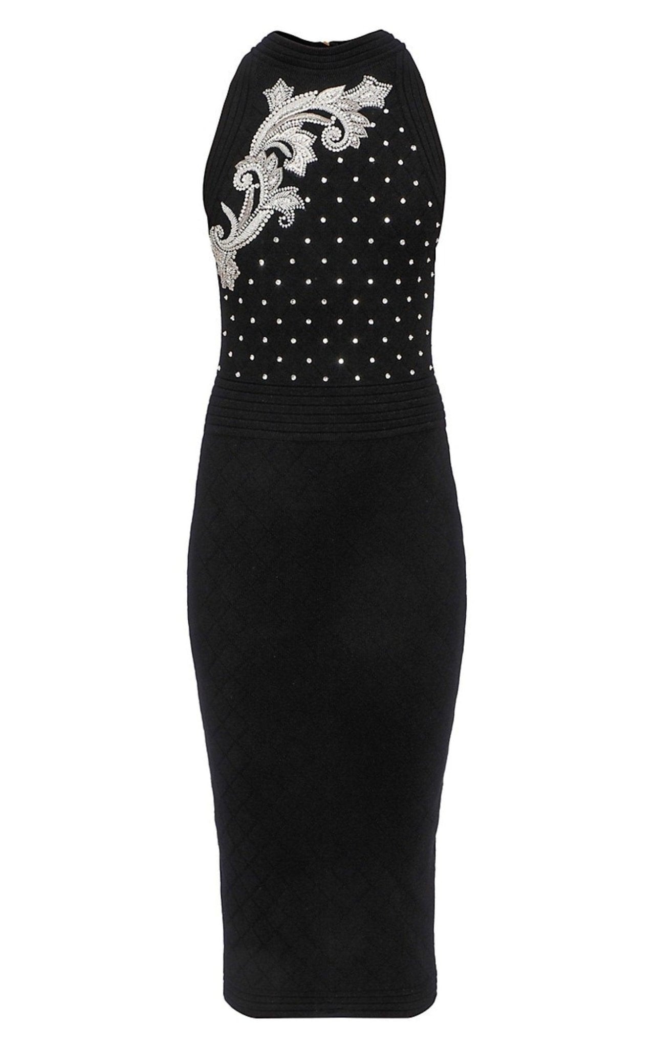 Balmain Embroidered Knit Midi Dress - Runway Catalog