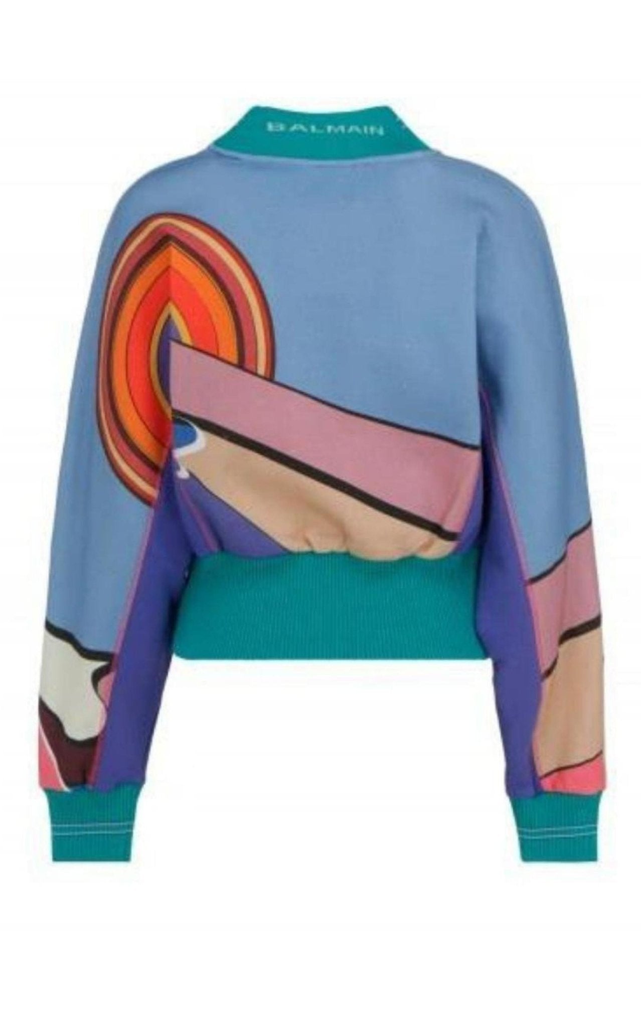 Balmain Geometric Print Crewneck Sweatshirt - Runway Catalog