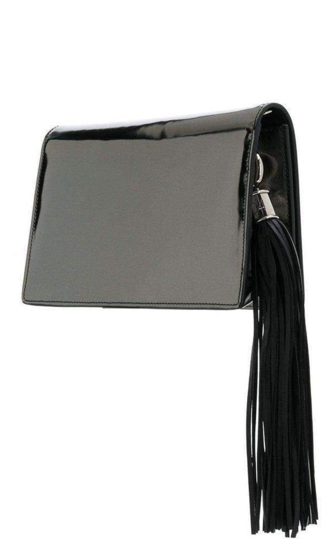 Balmain Logo Mirror Leather Crossbody Bag - Runway Catalog