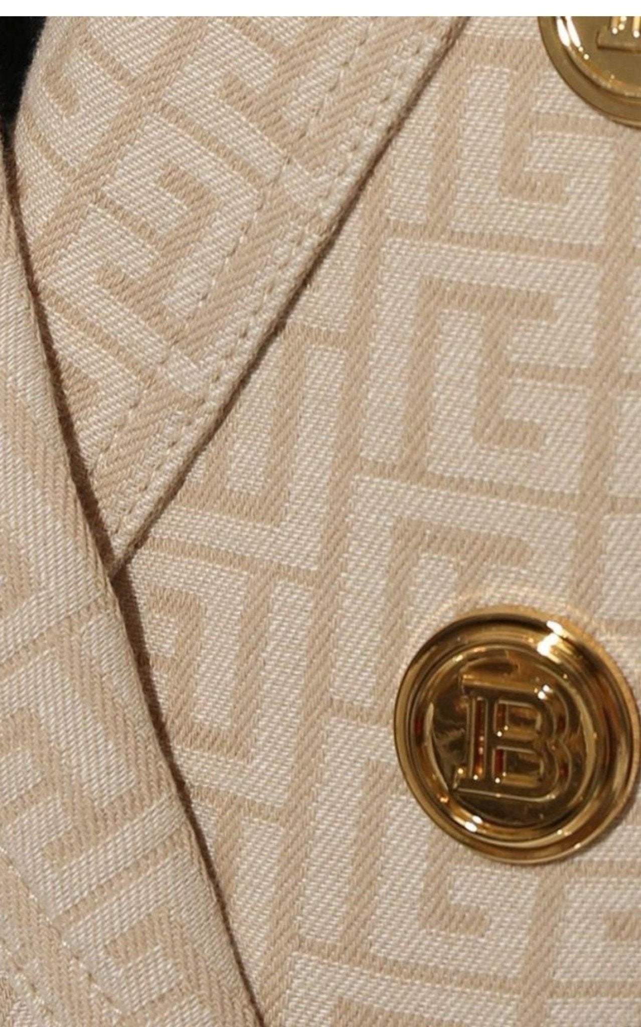 Balmain Monogram Jacquard Double Breasted Jacket - Runway Catalog