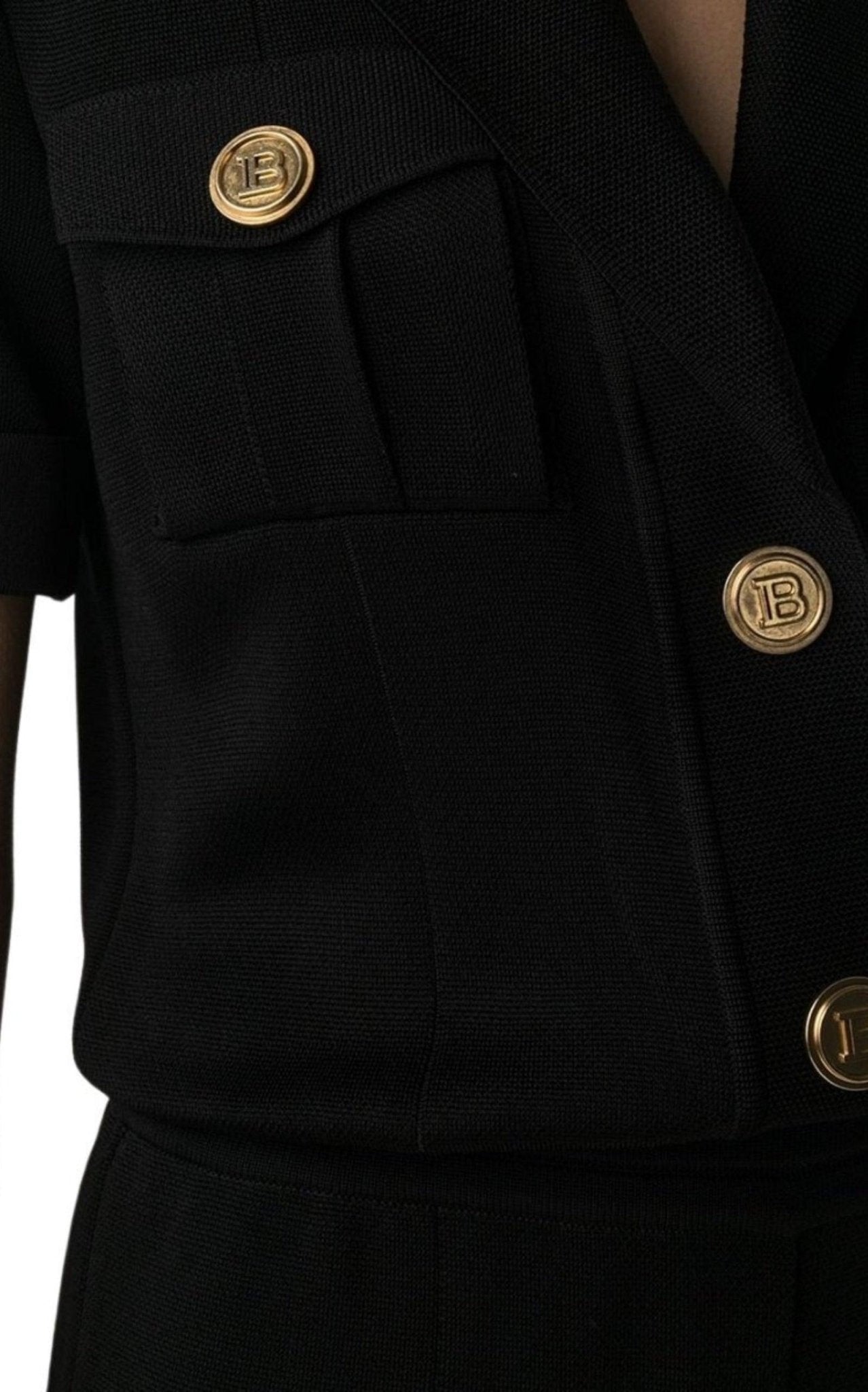 Balmain Peak Lapel Knitted Jumpsuit - Runway Catalog