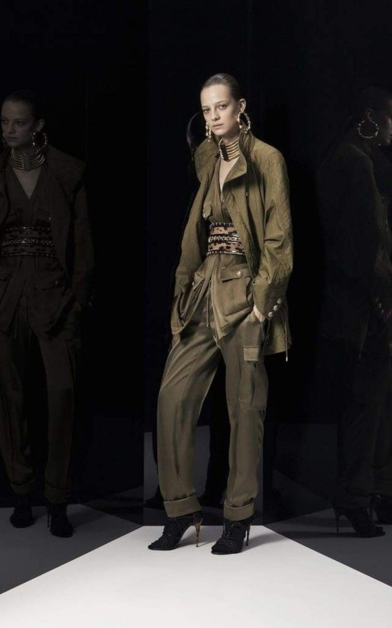 Balmain Quilted Trench Coat - Runway Catalog