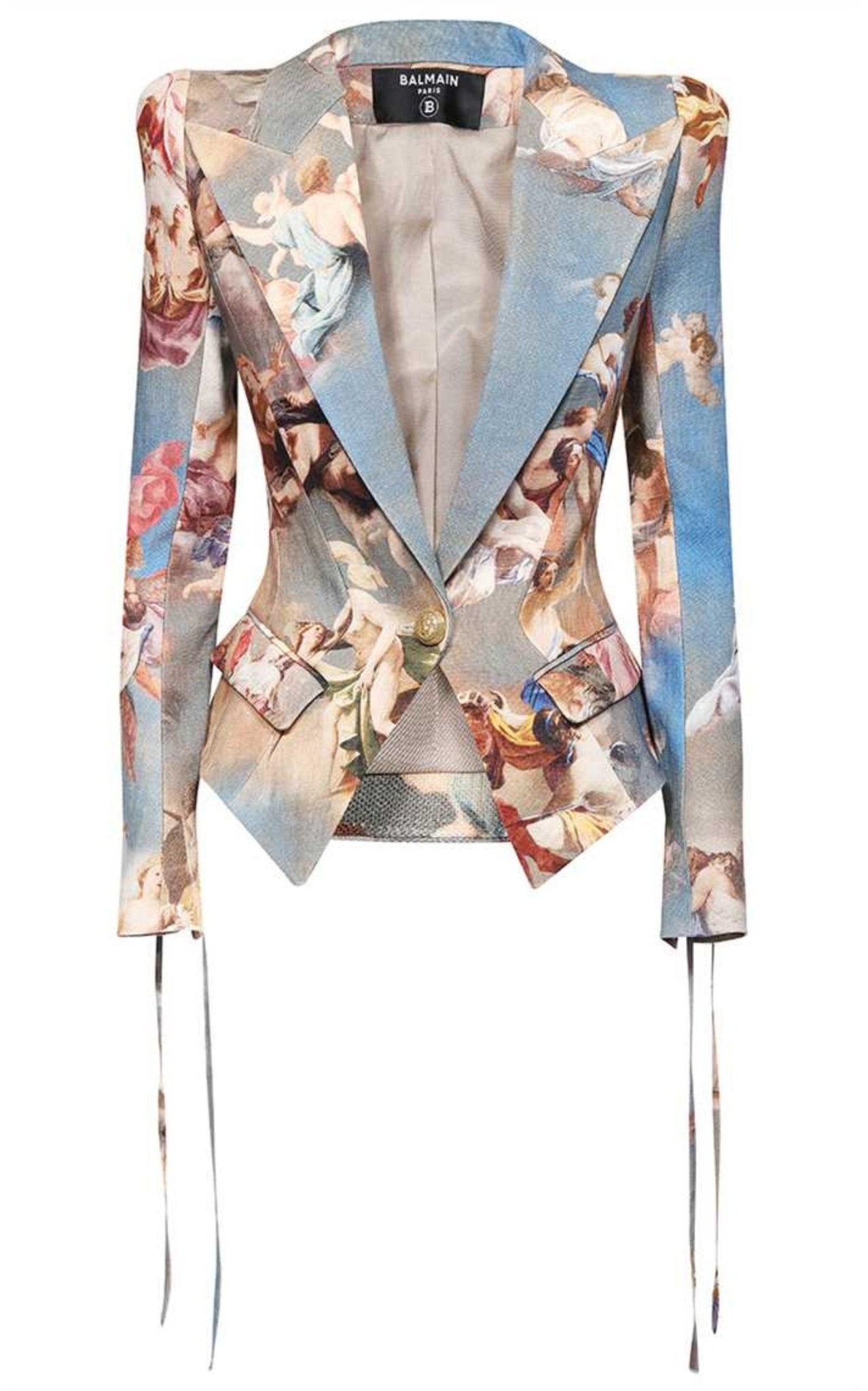 Balmain Sky Printed Canvas Jacket - Runway Catalog