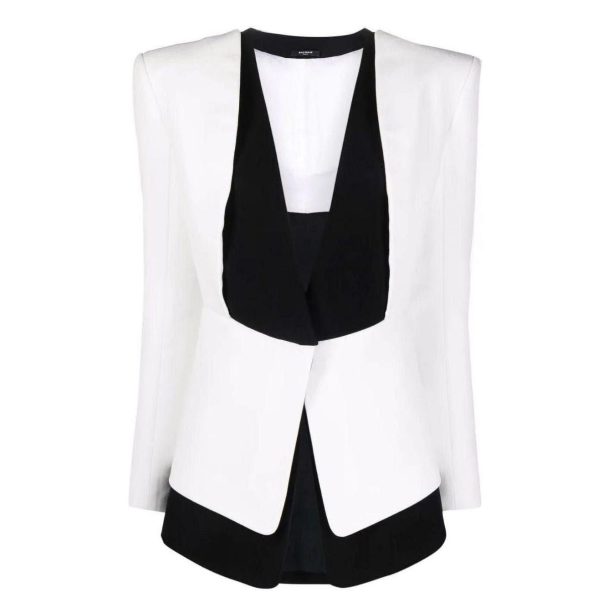Balmain Two - tone Crepe Blazer - Runway Catalog