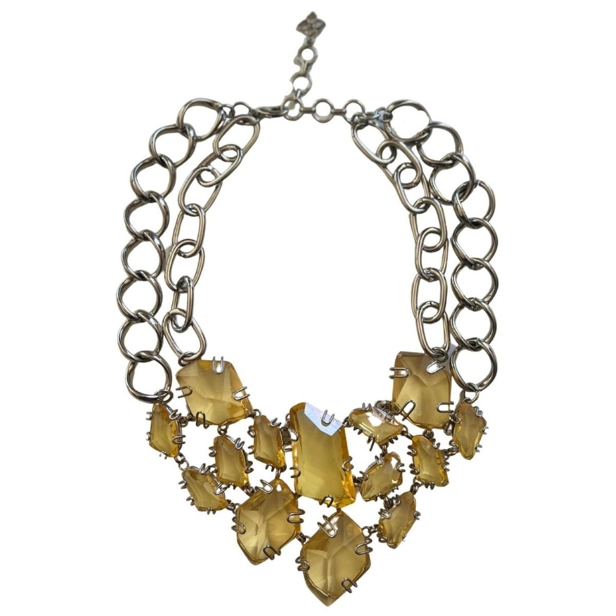BCBGMAXAZRIA Abstract Stone Statement Necklace - Runway Catalog
