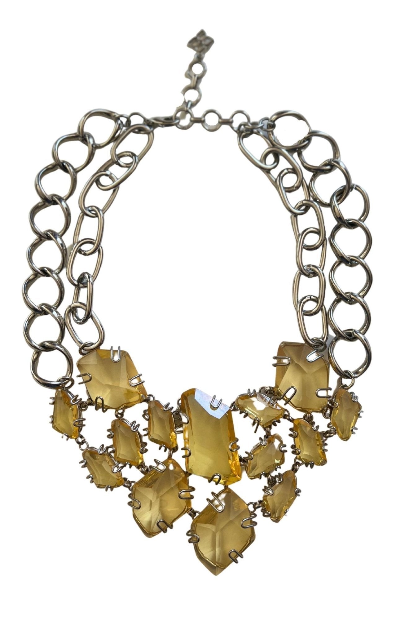 BCBGMAXAZRIA Abstract Stone Statement Necklace - Runway Catalog