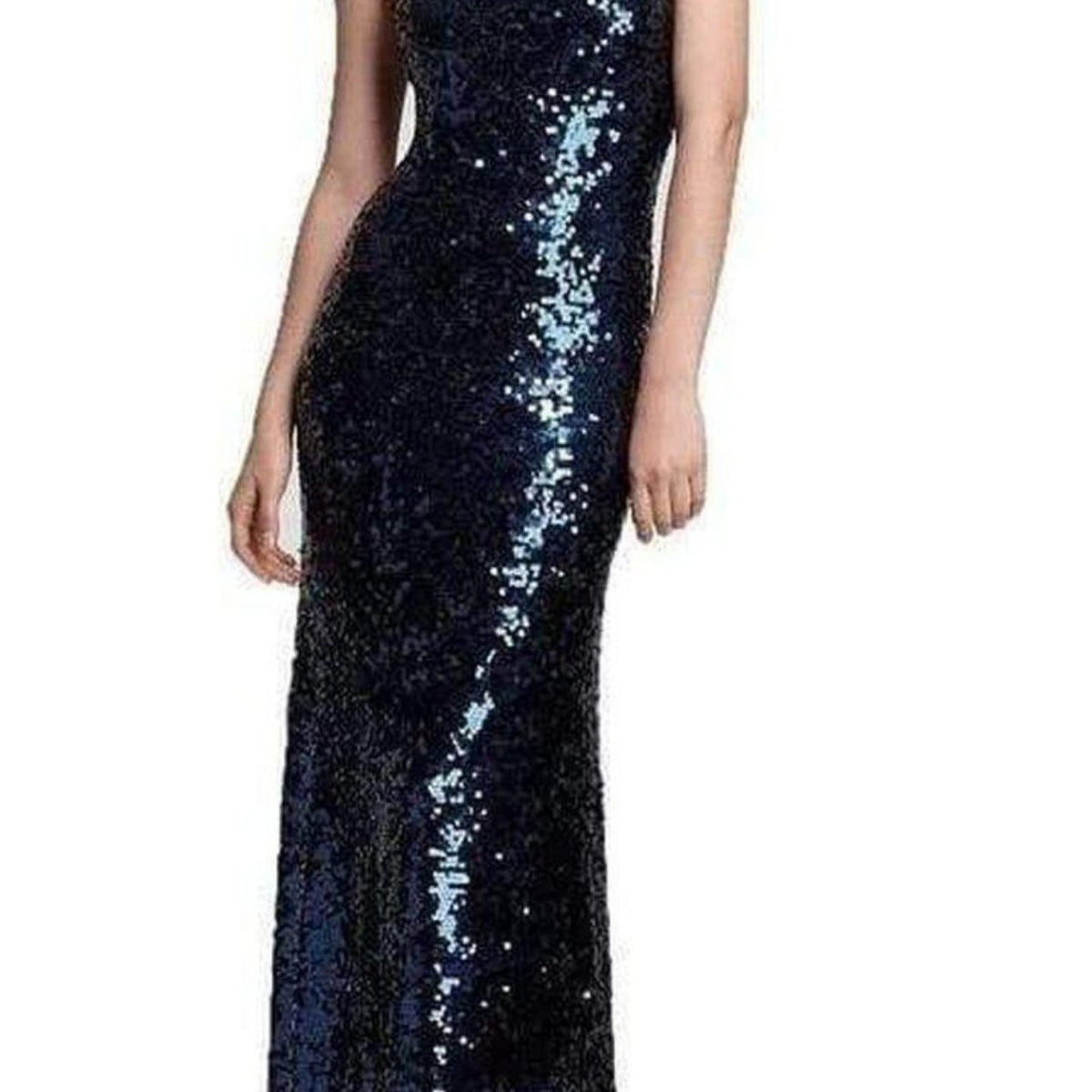 BCBGMAXAZRIA Allure Blue Sequined Maxi Dress – Runway Catalog