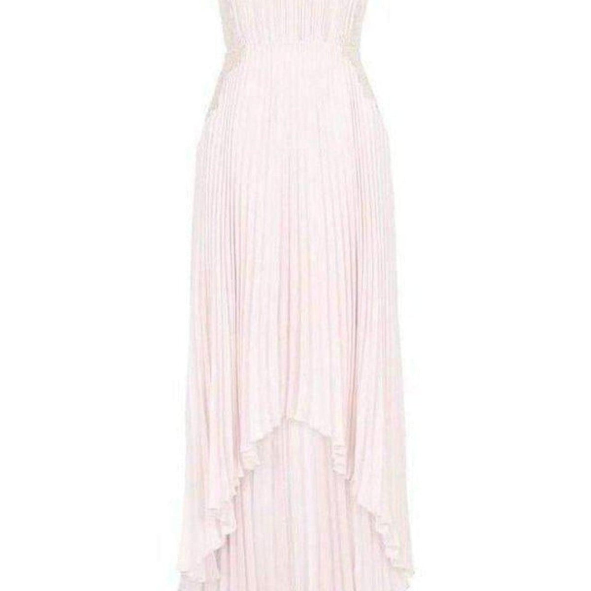 BCBGMAXAZRIA Angelea Pleated High Low Dress – Runway Catalog