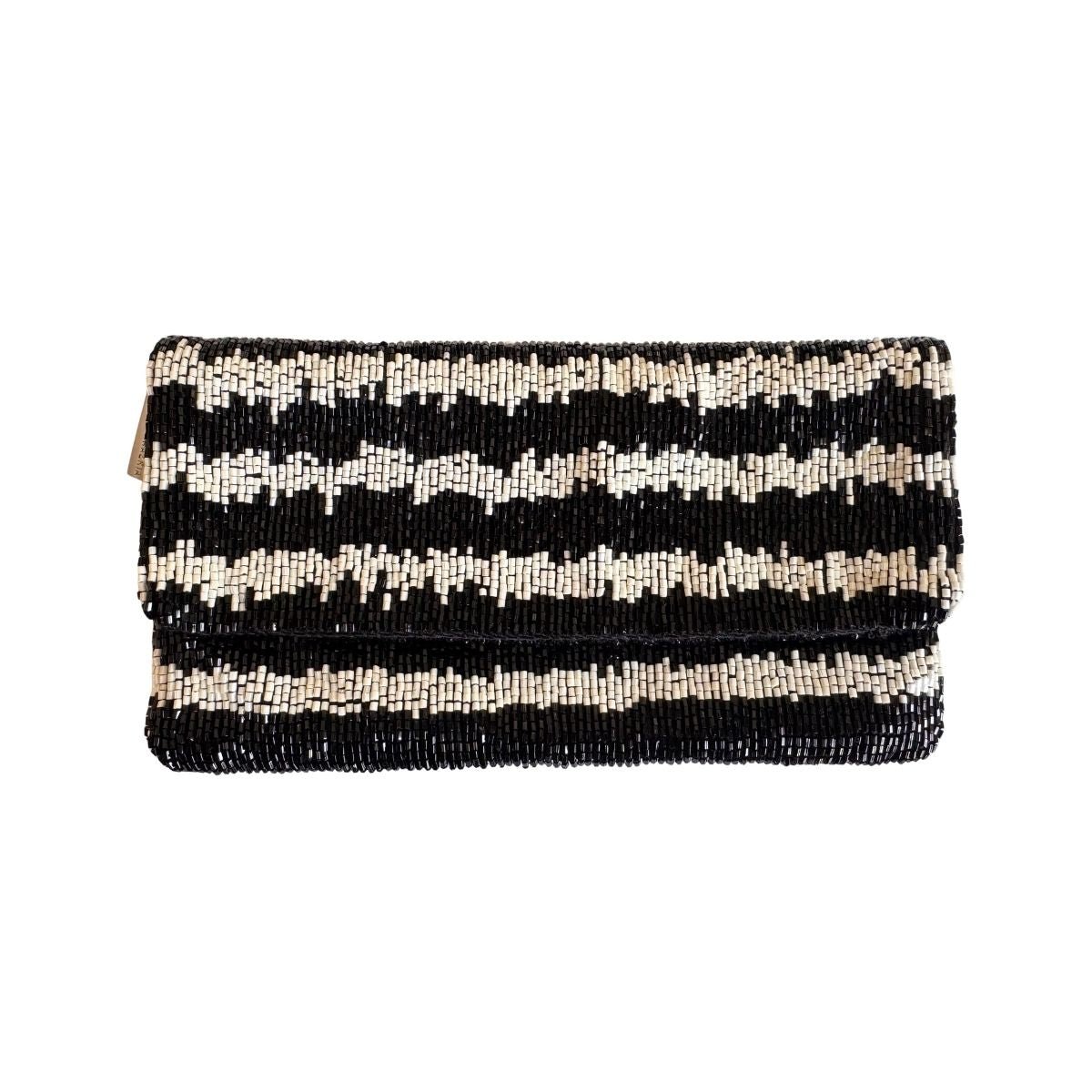 BCBGMAXAZRIA Beaded Fold - Over Clutch - Runway Catalog
