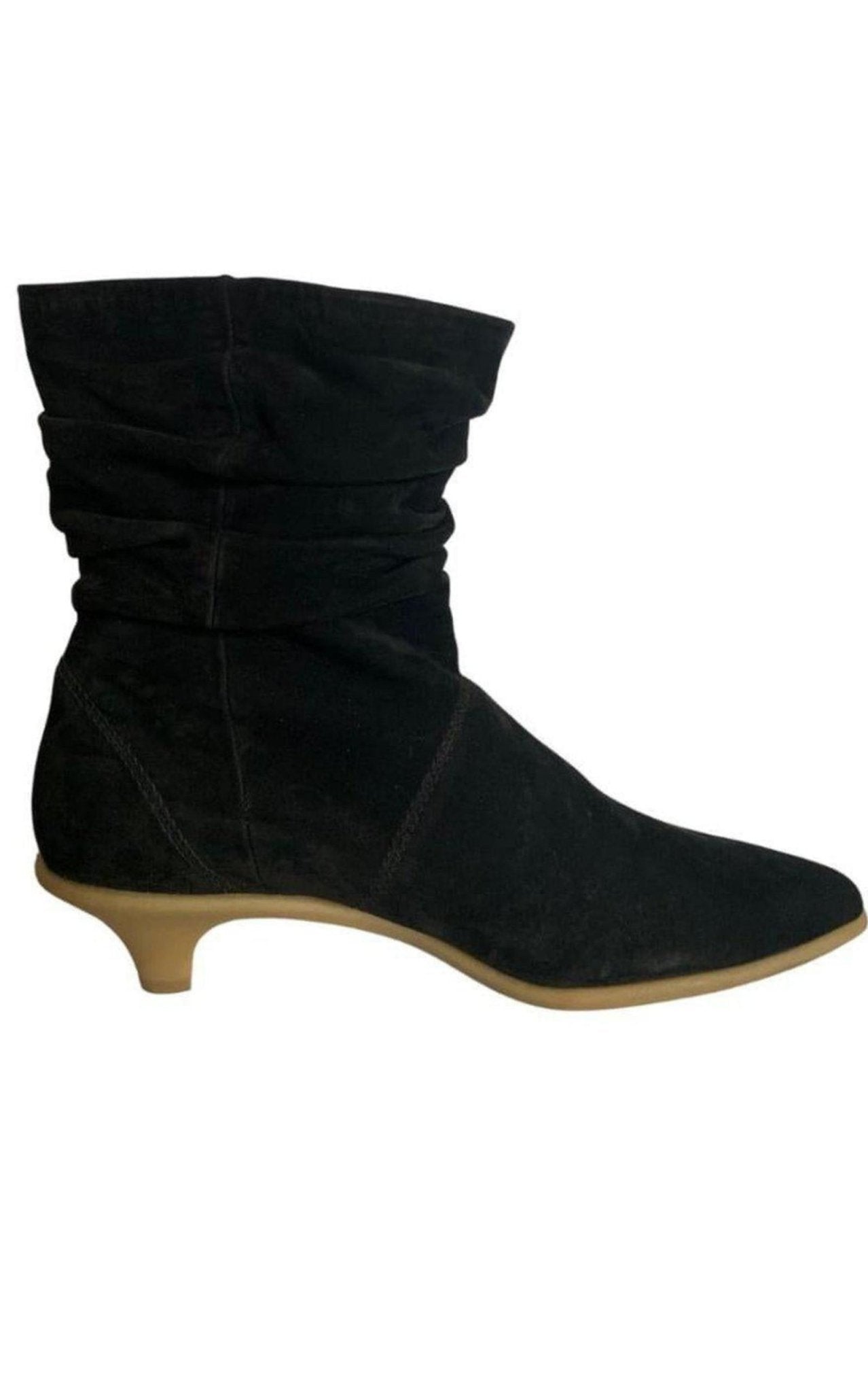 BCBGMAXAZRIA Schwarze bequeme Lederstiefel – Laufsteg-Katalog