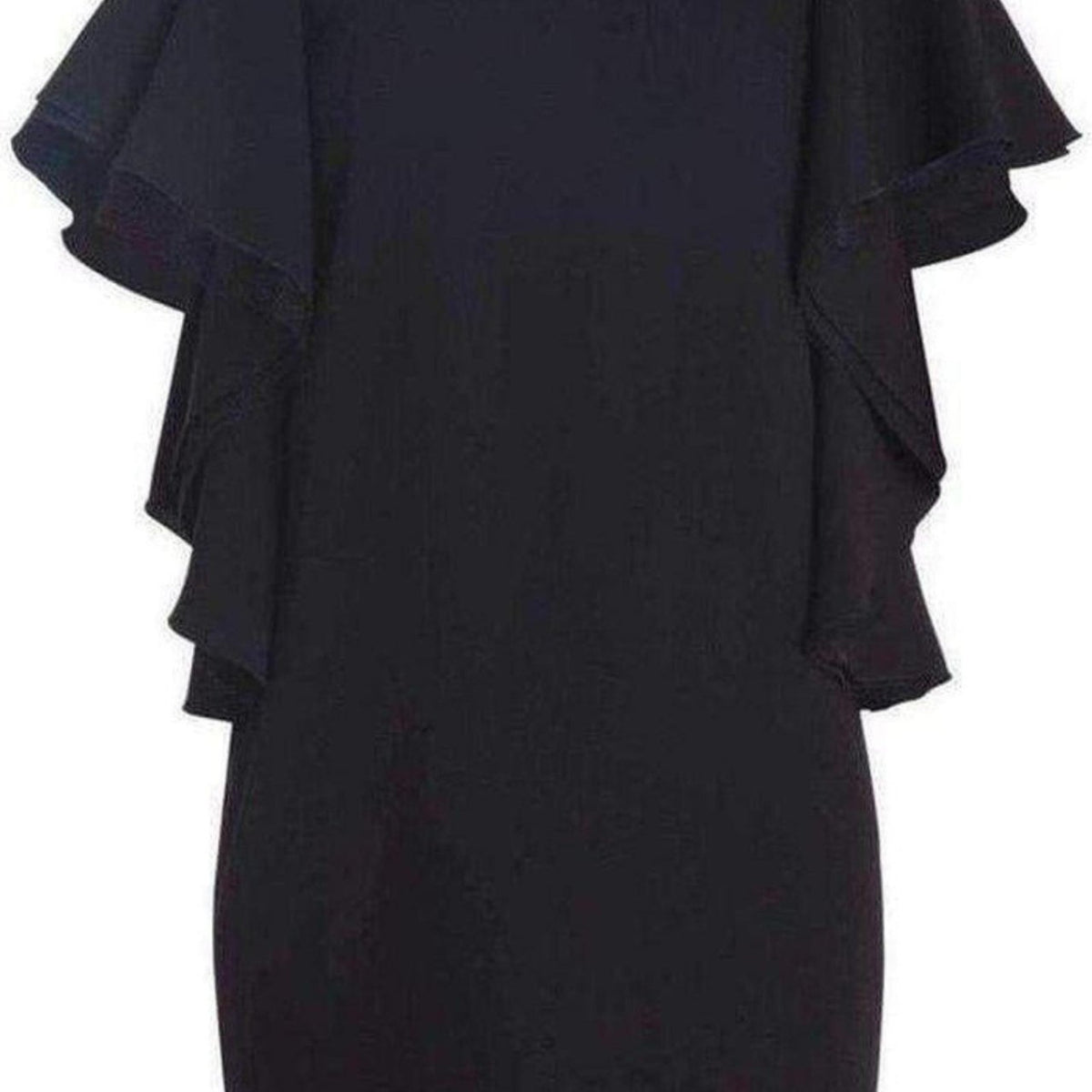 BCBGMAXAZRIA Black Solace Ruffle Sleeve Dress – Runway Catalog