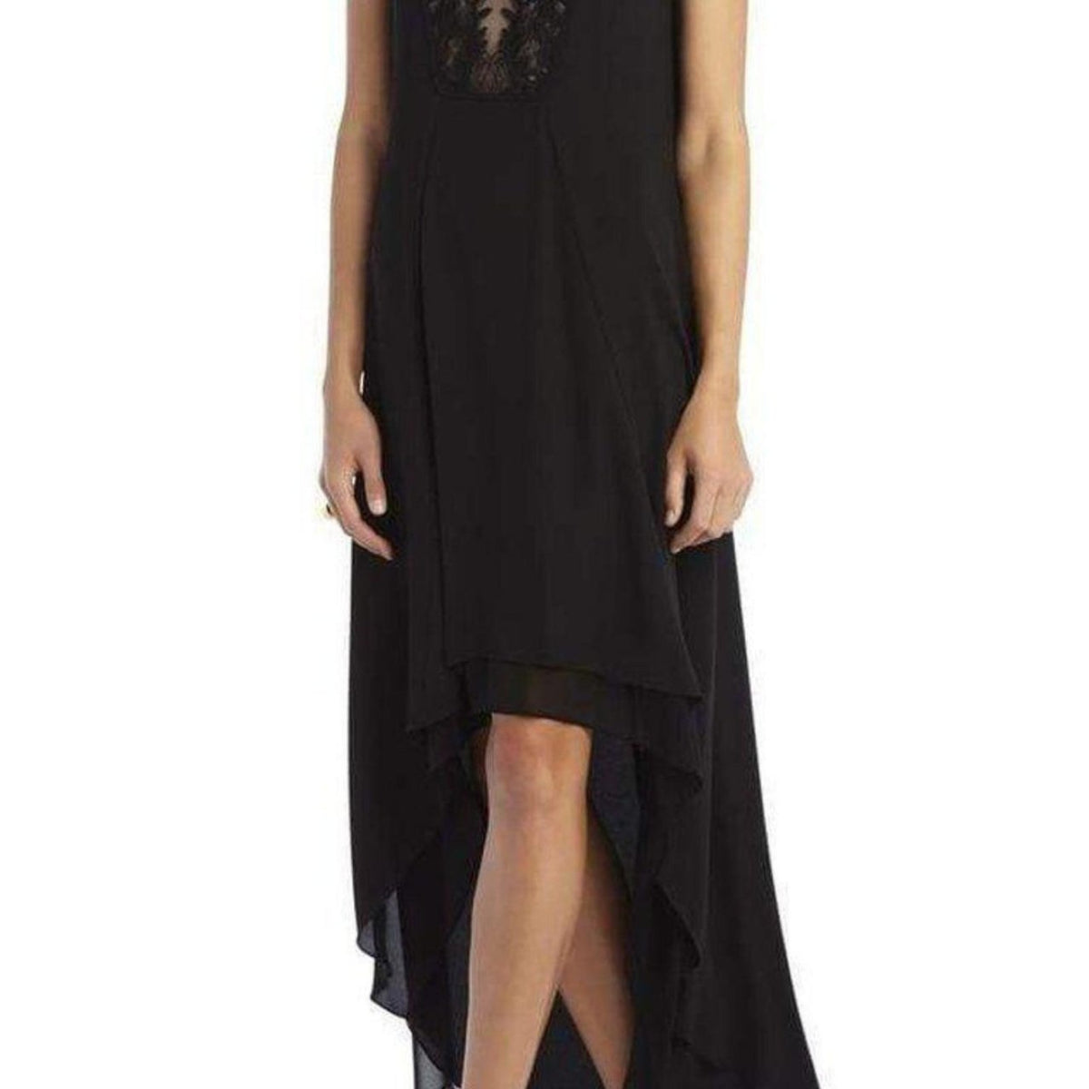 BCBGMAXAZRIA Cassidy Sleeveless Embroidered Lace Yoke Dress – Runway Catalog