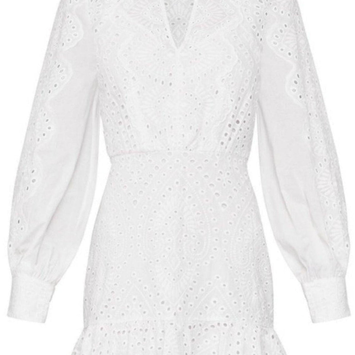 bcbg white lace short dress $268 BCBGMAXAZRIA Women's White Square Neck Lace Applique Mini Dress Size 4