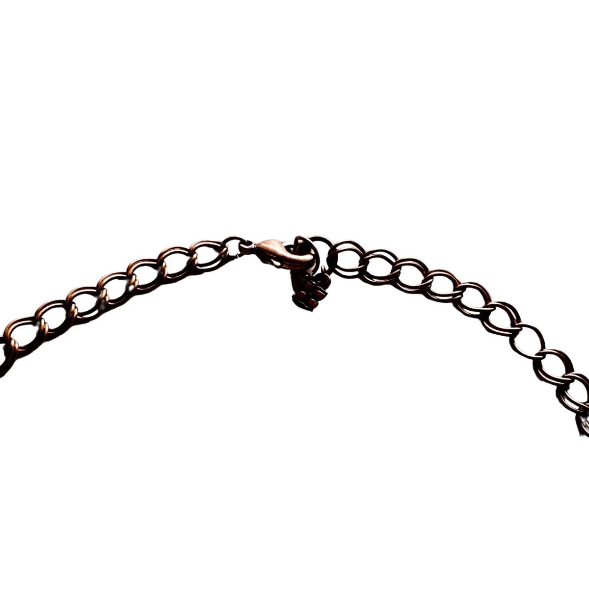 BCBGMAXAZRIA crystal embellished chain fringe statement necklace