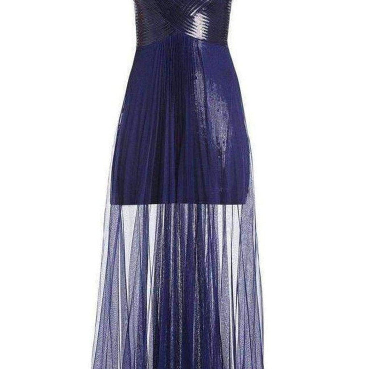 open lace back dress BCBGMAXAZRIA Cynthia Sequinned Detail Sunburst Pleated Gown – Runway Catalog