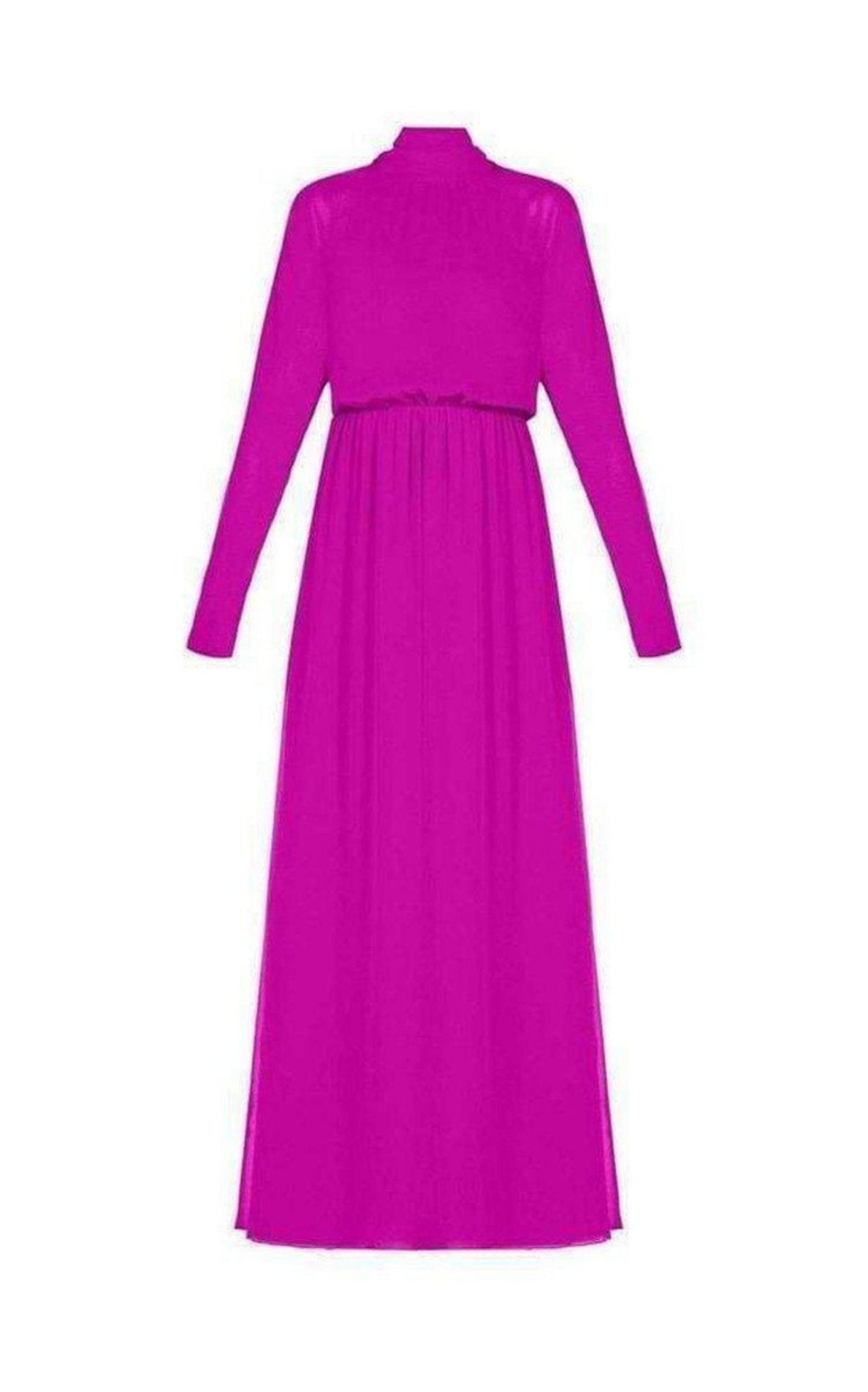 BCBGMAXAZRIA Darci Tie-Neck Silk Gown