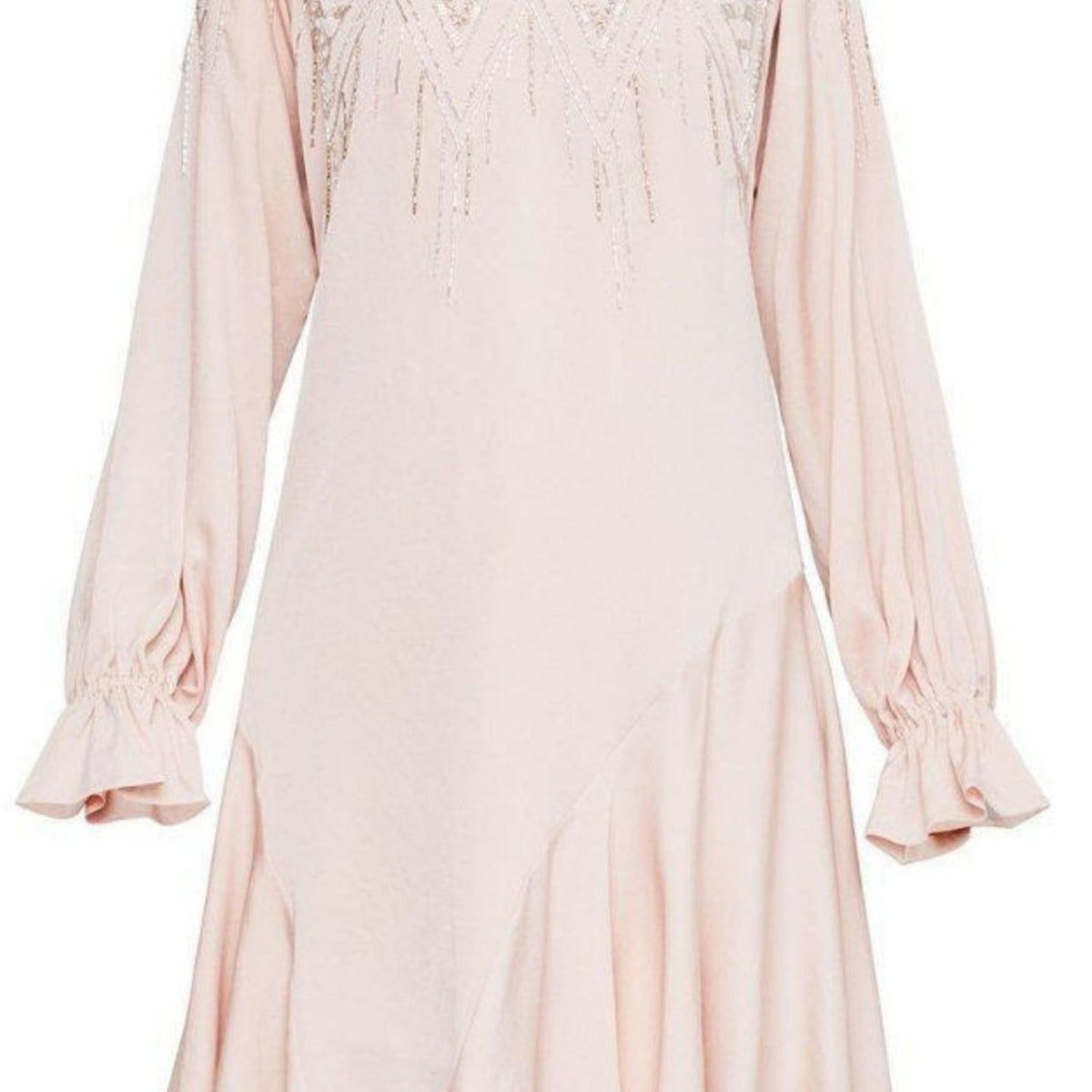 BCBGMAXAZRIA Embellished Cutout-Neck Drop-Waist Dress Runway Catalog BCBGMAXAZRIA Embellished Cutout-Neck Drop-Waist Dress Runway Catalog