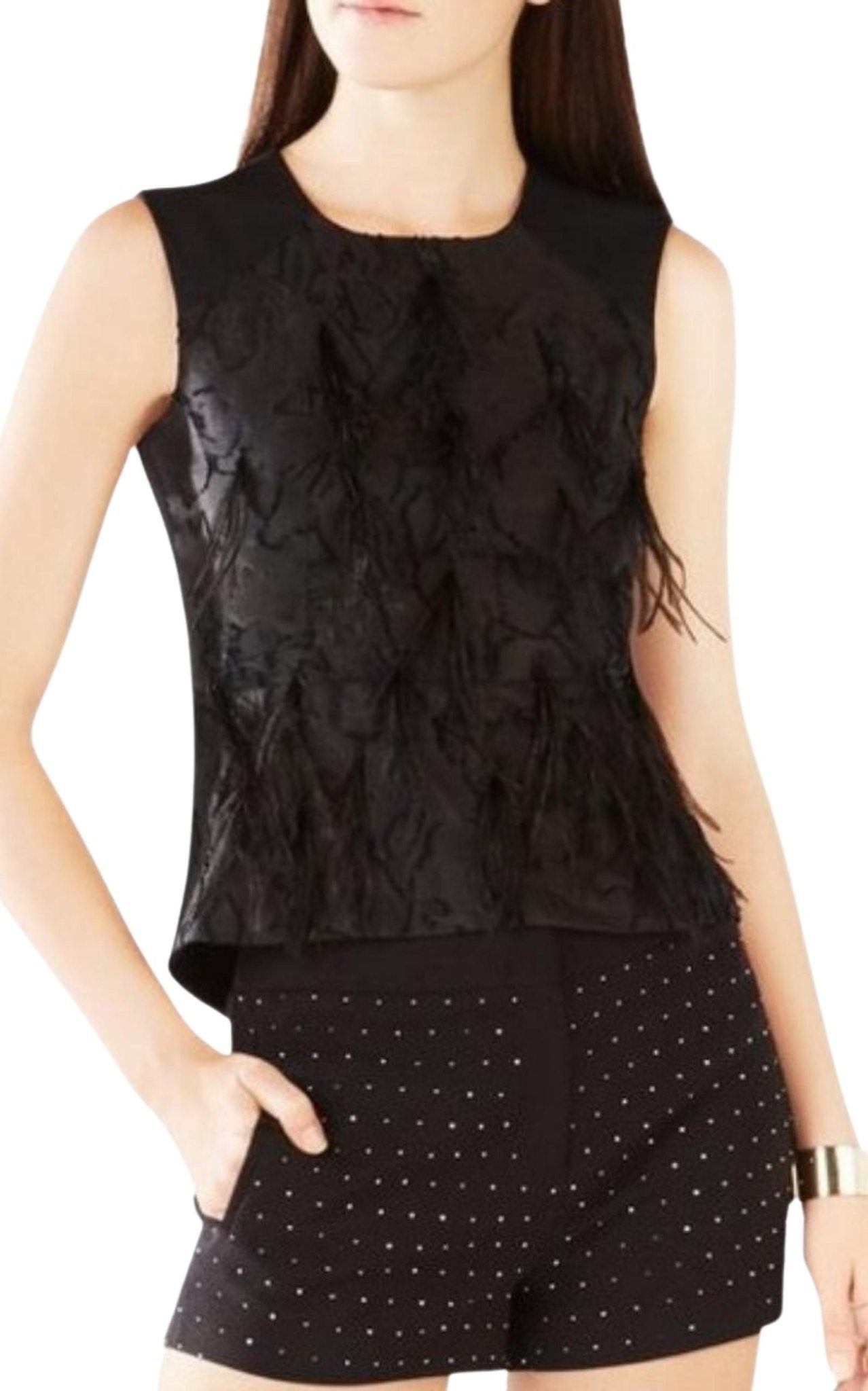 BCBG MAXAZRIA シルク カシュクール トップス BCBGMAXAZRIA Women's Long Sleeve Wrap Blouse Ruffle Tie Waist Top