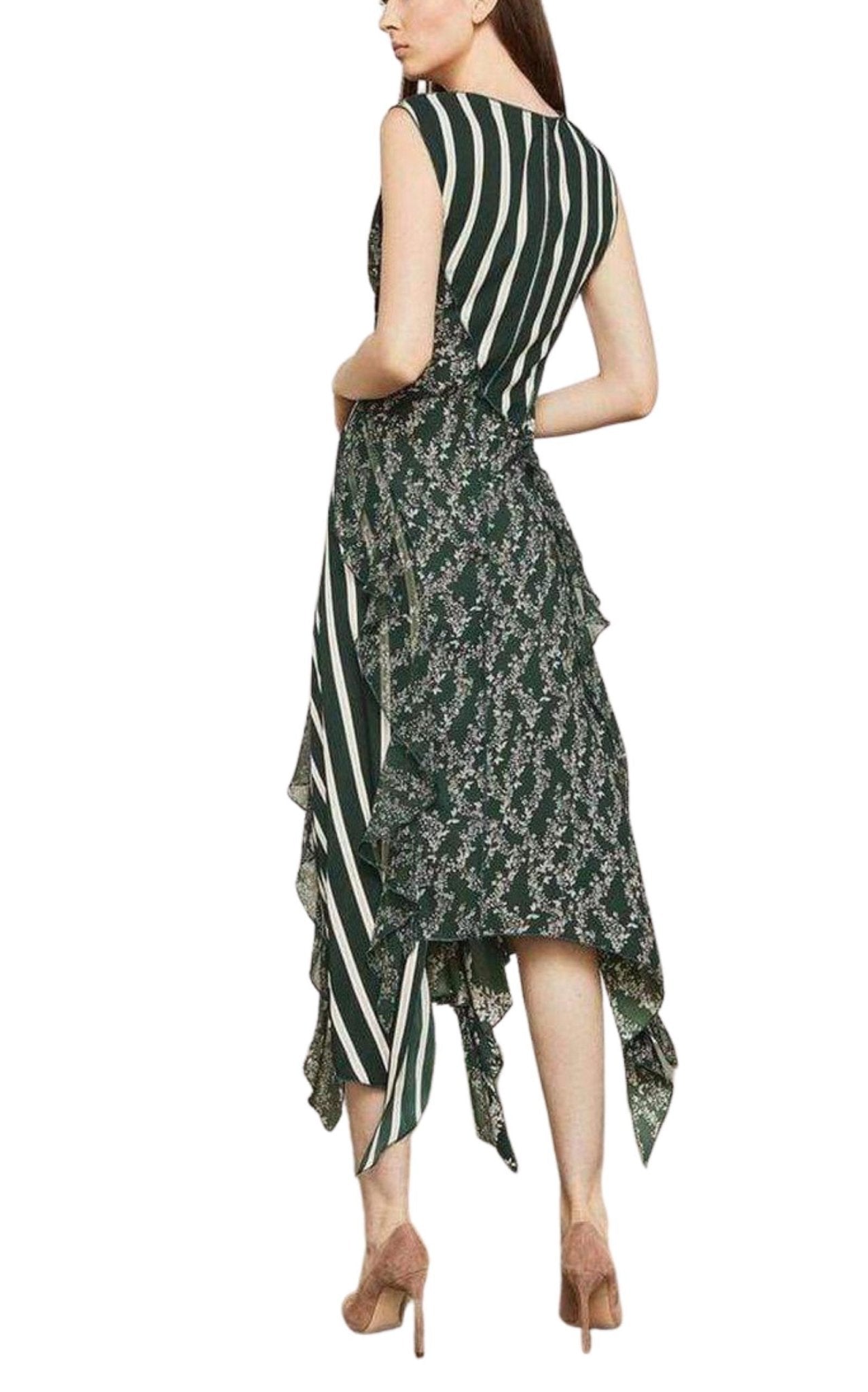 BCBGMAXAZRIA Floral Blooms Asymmetrical Dress - Runway Catalog