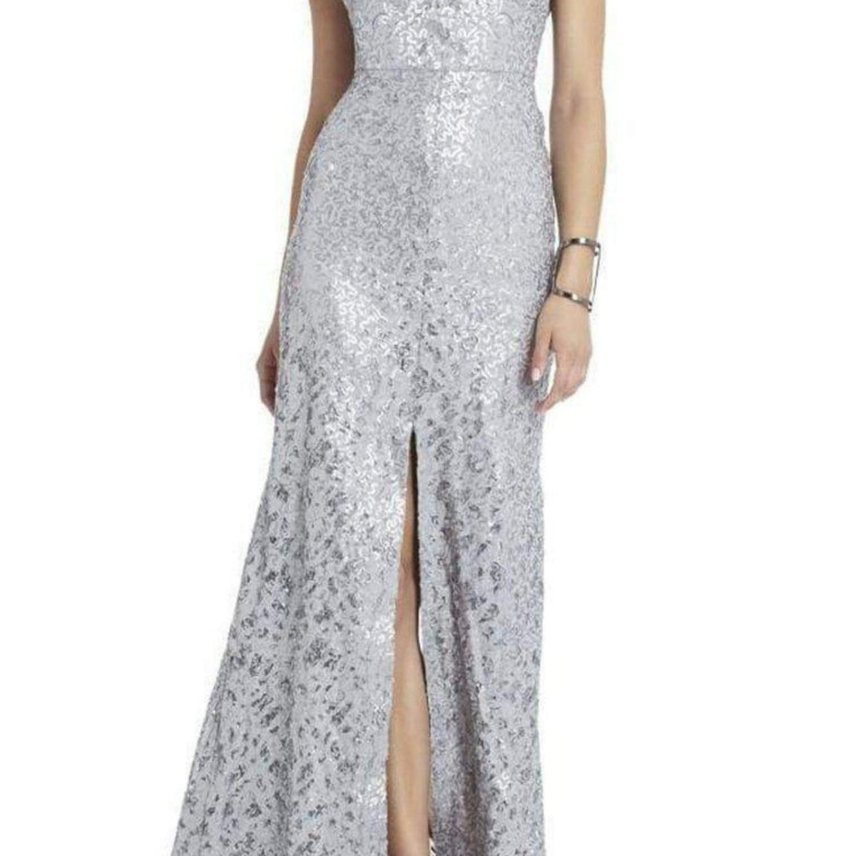 bcbgeneration grey dress BCBGMAXAZRIA Cain Sequin Appliqué embellished dress Color:Dark Gold Shimmer Rhinestone Casual & Everyday Dresses A-Line Off Shoulder Tulle