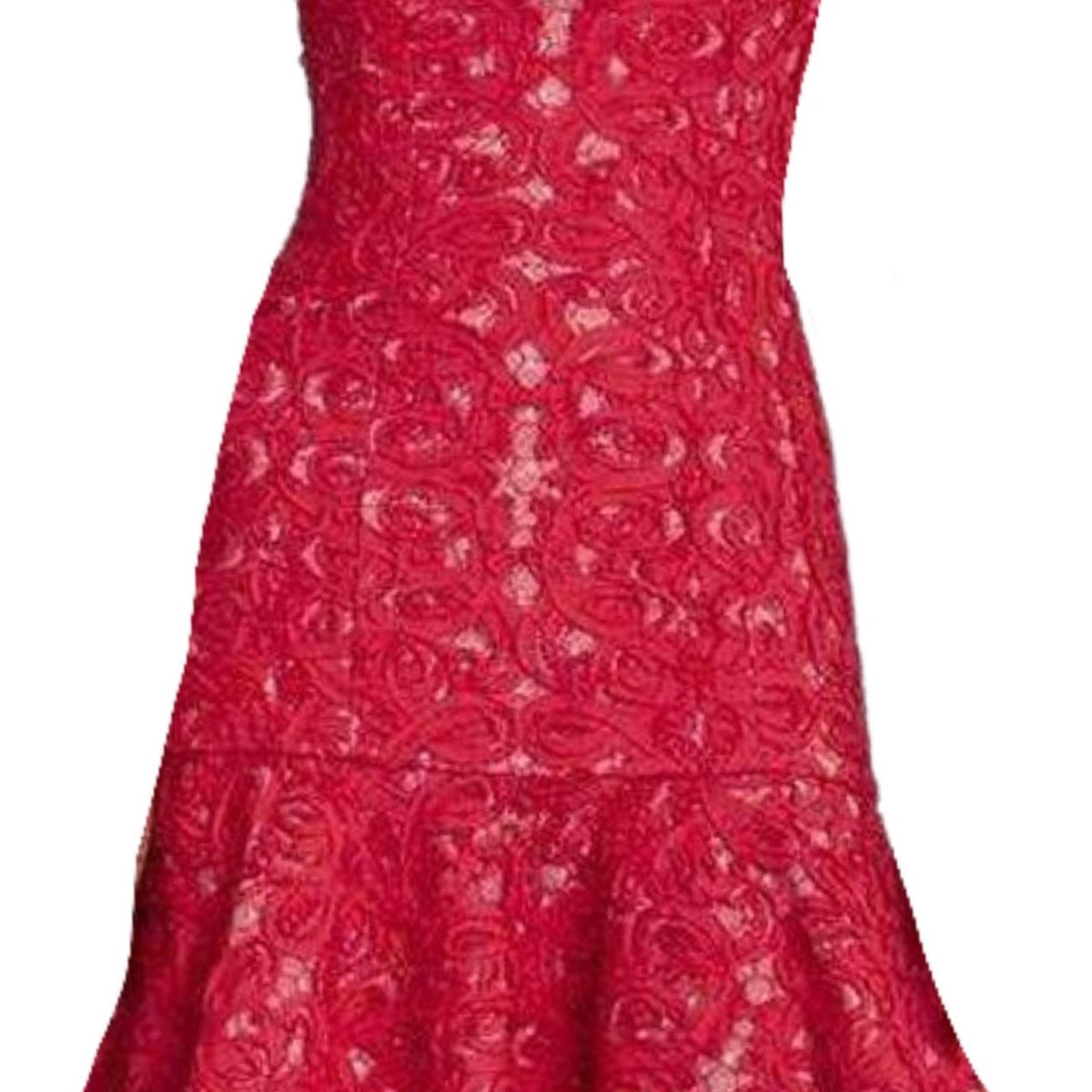 BCBGMAXAZRIA Marina Strapless Ruffle-Hem Dress  Runway Catalog