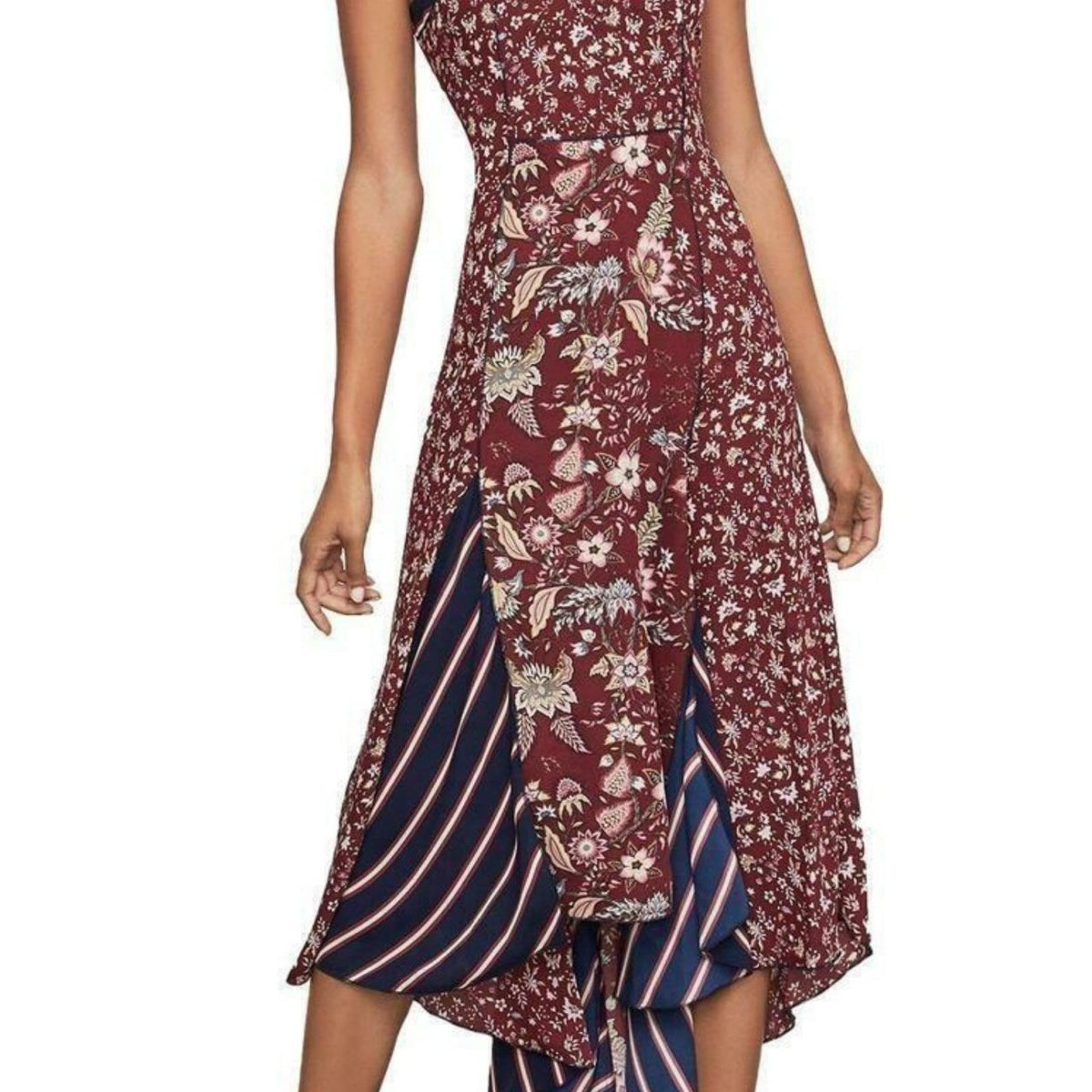 bcbgeneration asymmetrical dress BCBGMAXAZRIA Mixed-Print Asymmetric S archivedjune26th Crafted from a smooth Size:2t Alie Street Lila Wedding