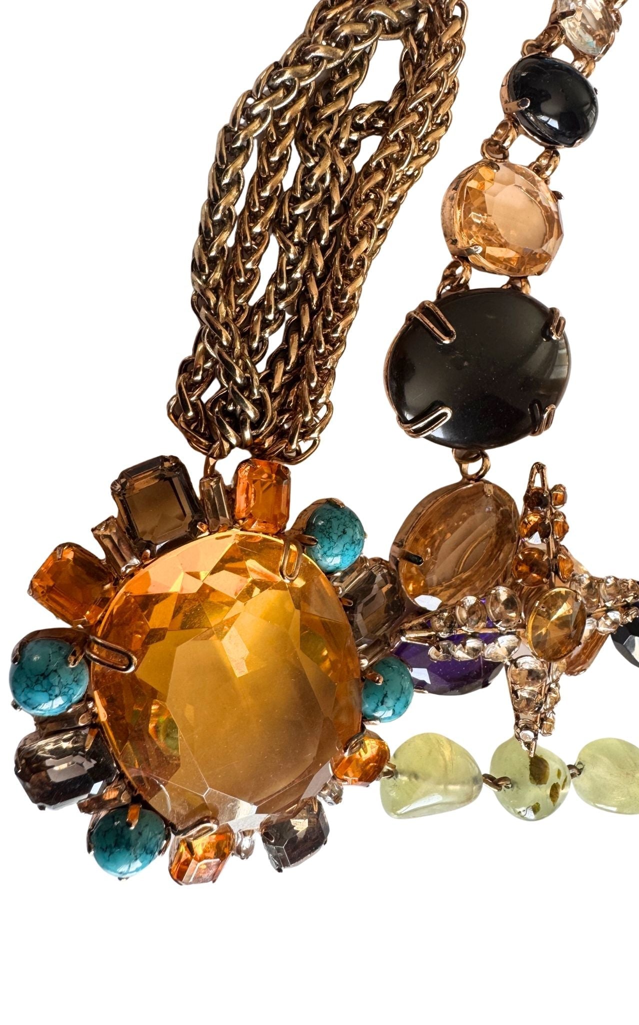 BCBG MaxAzria Multicolor Gemstone Statement Necklace